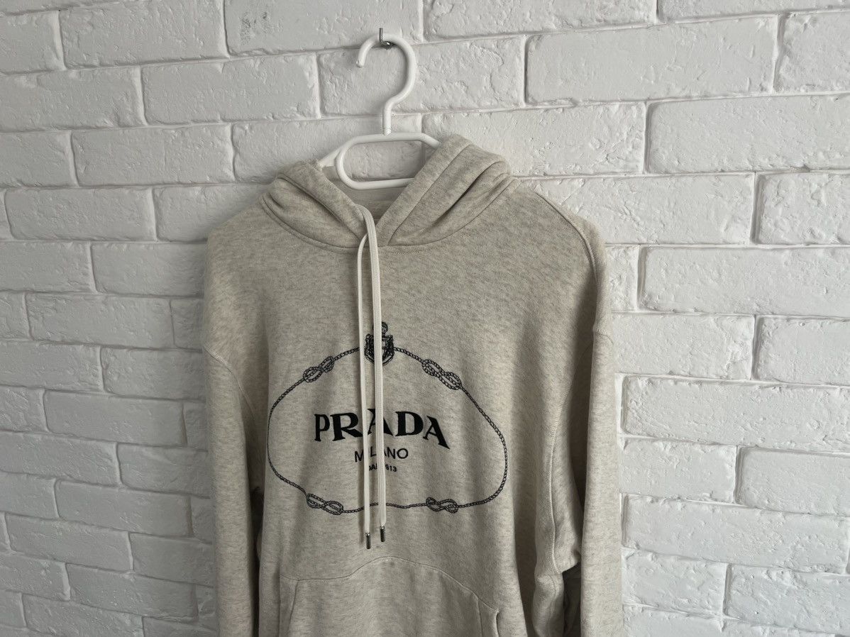 Prada 1920$ Oversized Embroidery Logo Hoodie Size US XS / EU 42 / 0 - 2 Thumbnail