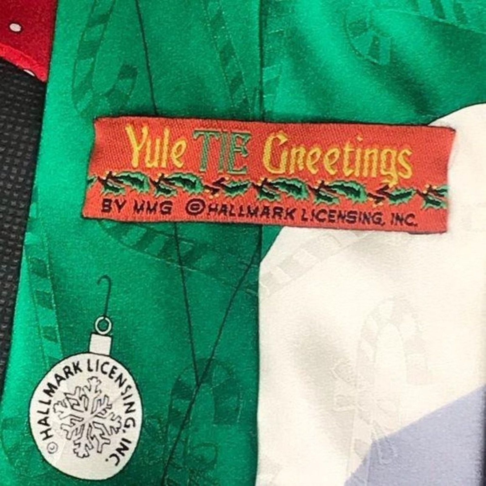 The Unbranded Brand Vintage Holiday Christmas Novelty Tie Silk Yule Tie Greeting Size ONE SIZE - 5 Thumbnail