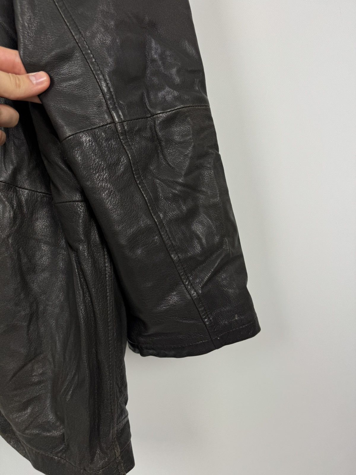 Burberry Vintage Distressed Burberry London Leather Coat Brown Jacket Size US L / EU 52-54 / 3 - 21 Thumbnail