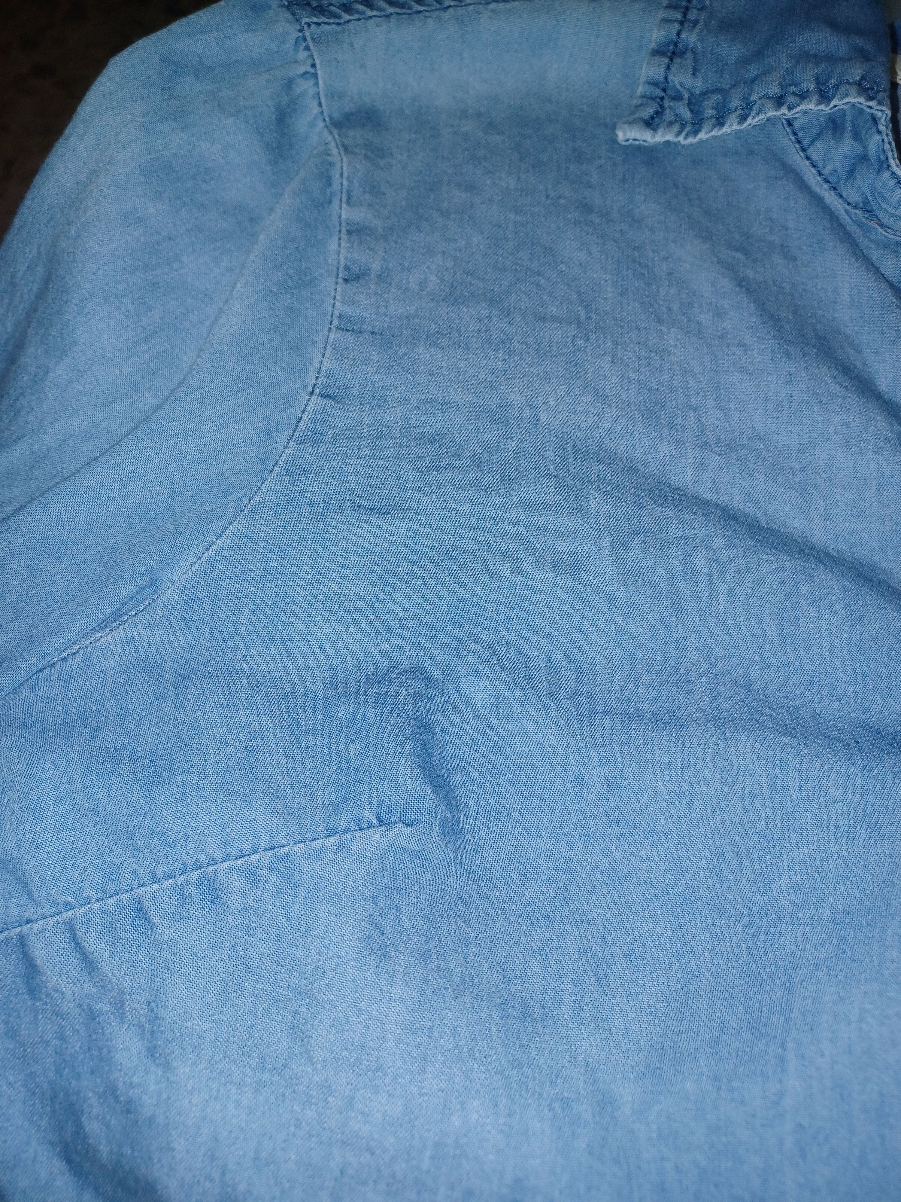 Other Speed Limit Women's Chambray Blouse Medium Blue Size M / US 6-8 / IT 42-44 - 5 Thumbnail