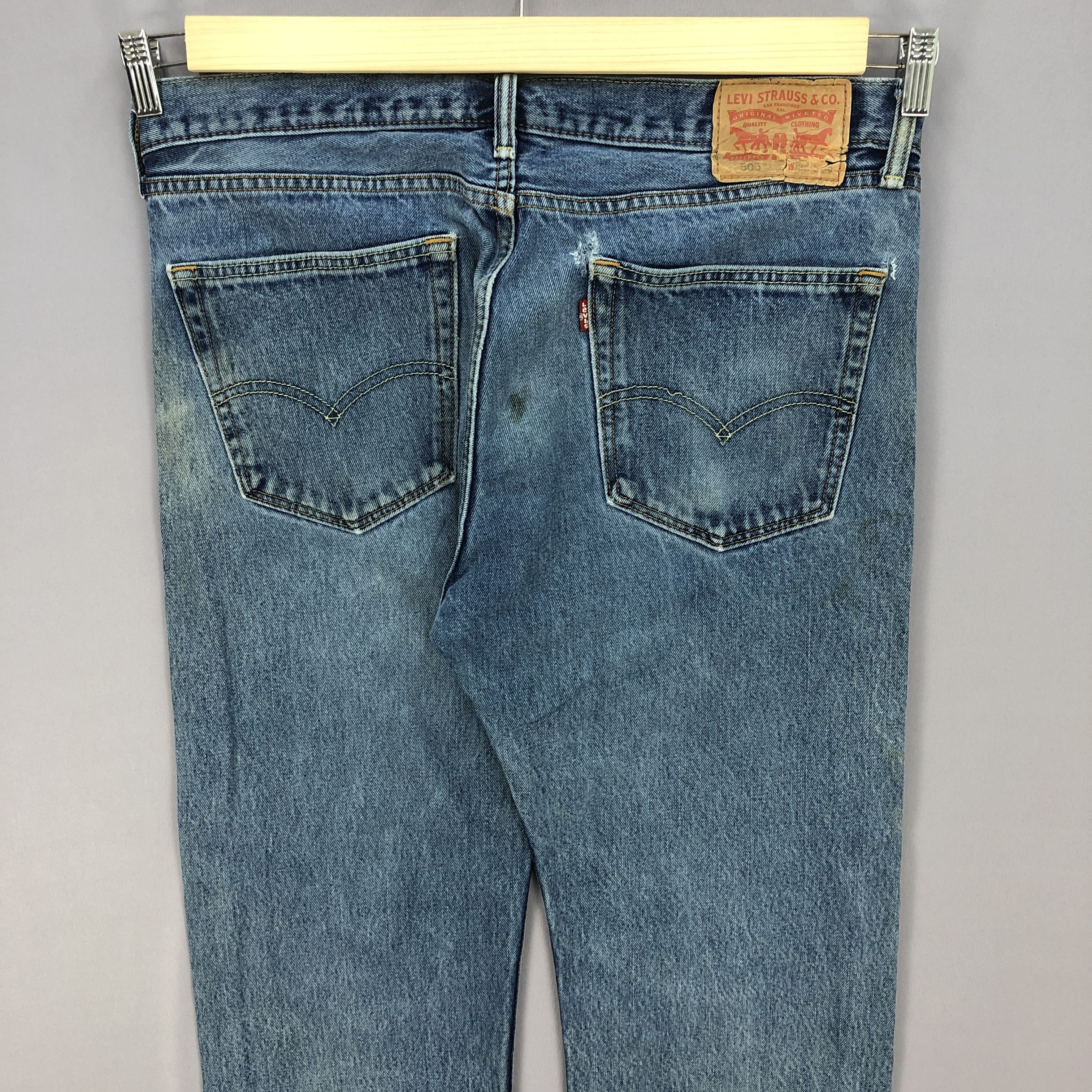 Levi's Vintage Levis 505 Light Wash Jeans Dirty Levi's Faded Denim Size US 36 / EU 52 - 4 Thumbnail