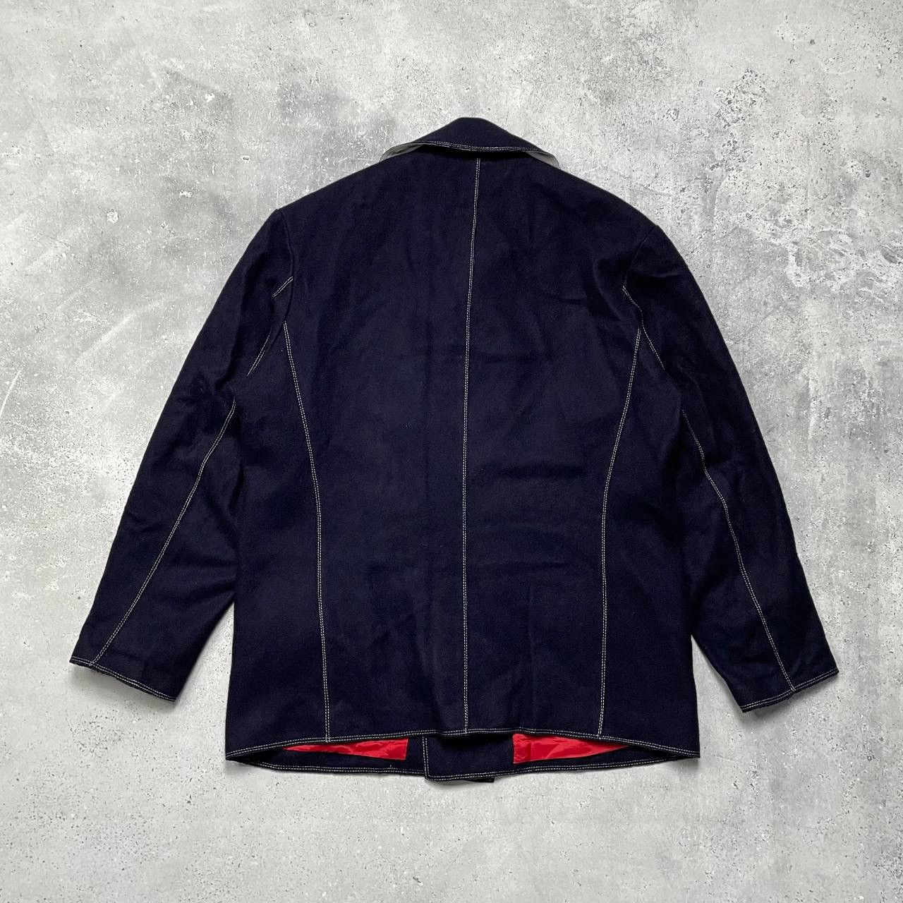 Jean Paul Gaultier Vintage 90s Junior Gaultier Sailor Wool Pea Coat Jacket Size US M / EU 48-50 / 2 - 2 Thumbnail