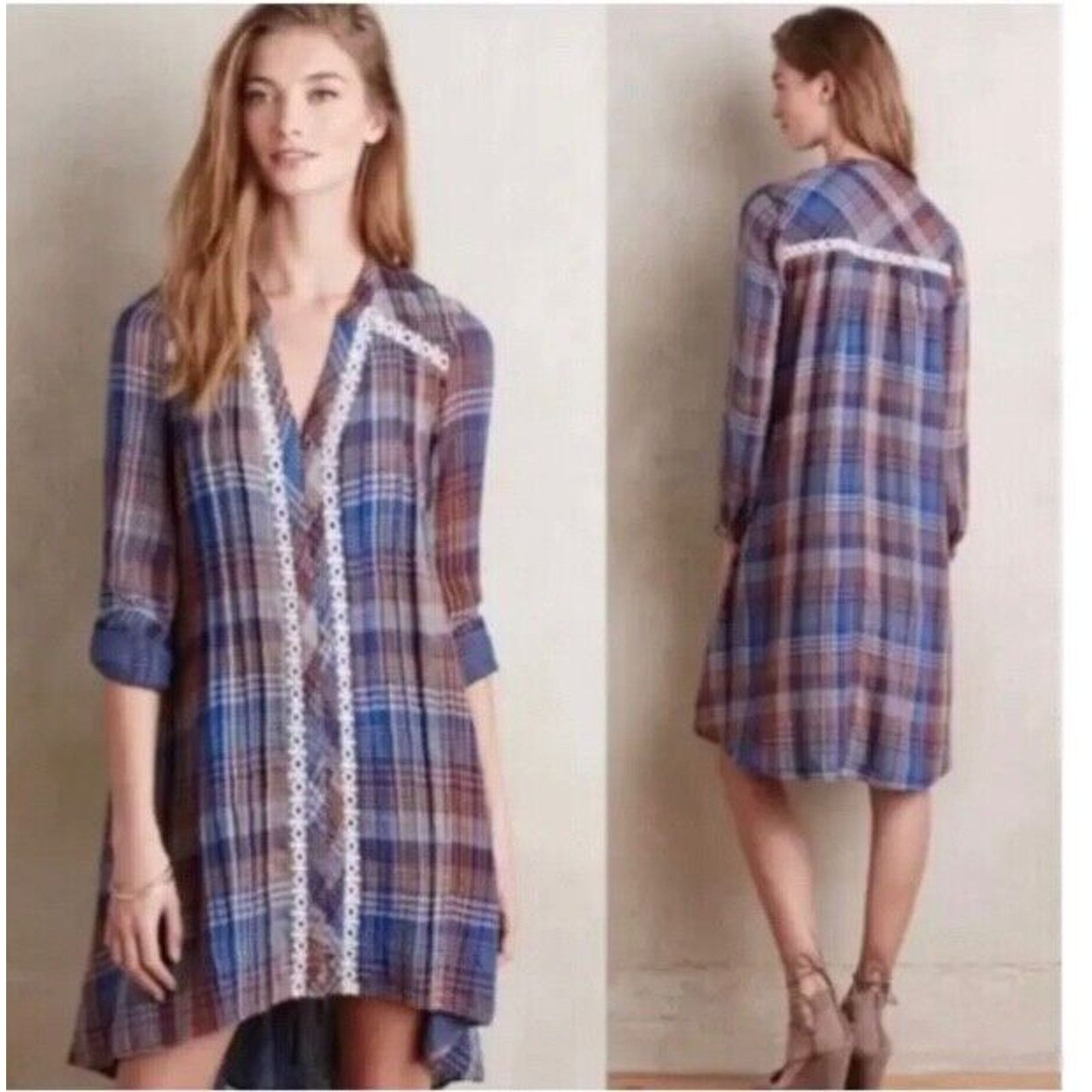 Anthropologie Holding Horses By Anthropologie Abita Plaid Dress M, Size M / US 6-8 / IT 42-44 - 1 Thumbnail