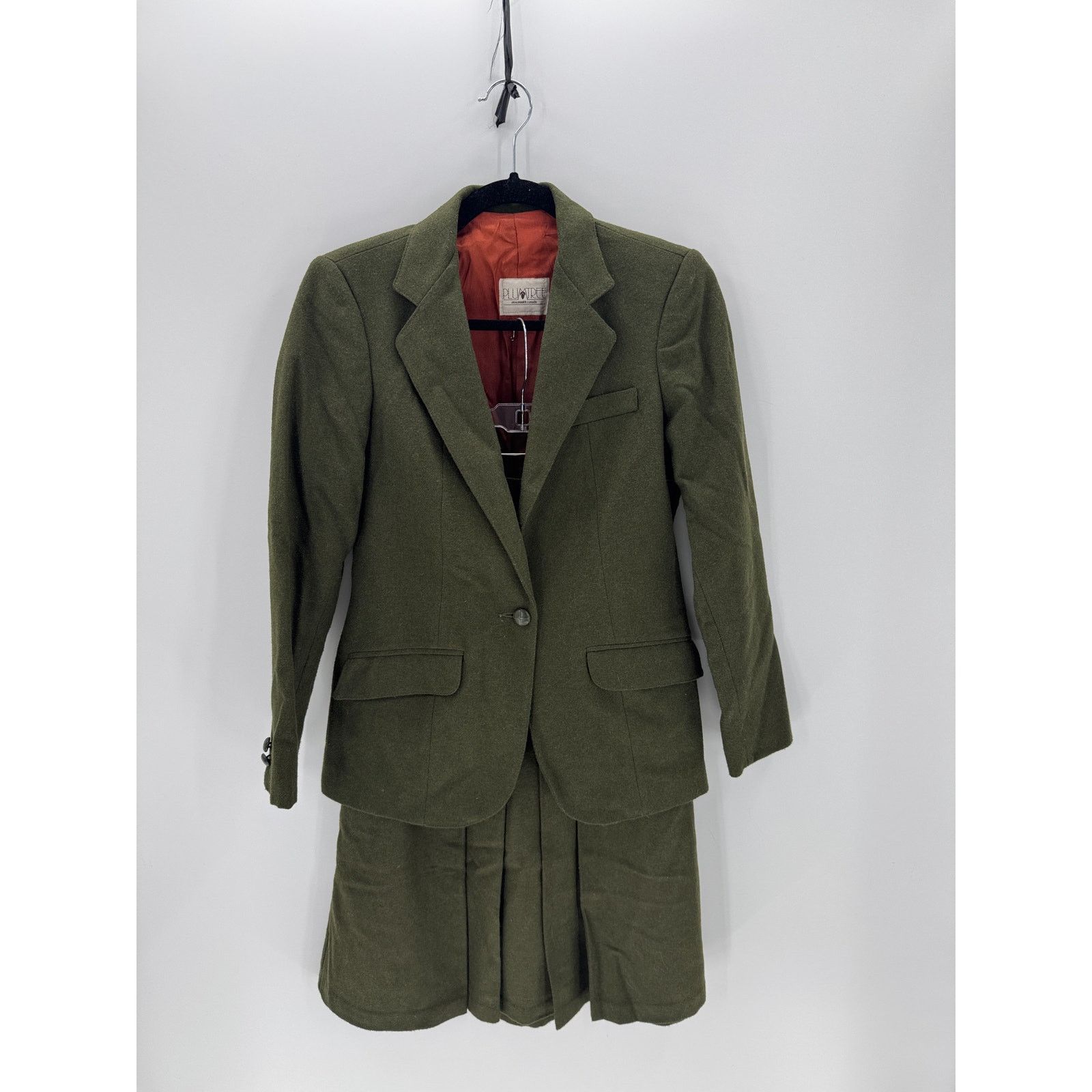 Other Vintage Plum Tree army green blazer skirt Canada size XS Size 22" - 7 Thumbnail