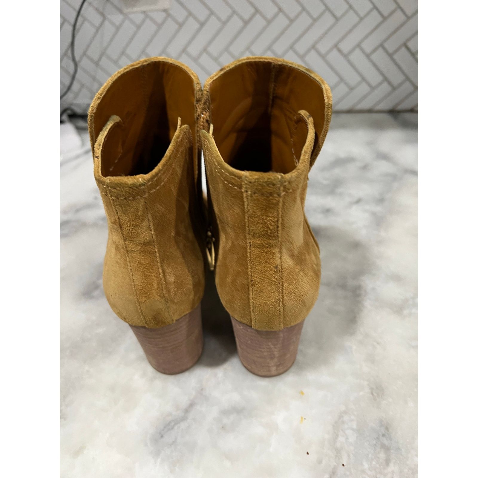 Tory Burch Tory Burch Women’s Suede Ankle Boots Tan Leather Size US 9 / IT 39 - 3 Thumbnail