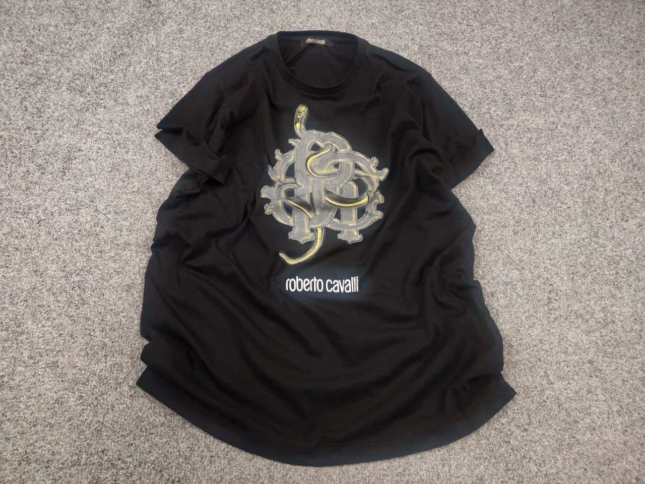 Roberto Cavalli Roberto Cavalli design Cotton Classic Logo snake T Shirt Tee Size US L / EU 52-54 / 3 - 2 Thumbnail