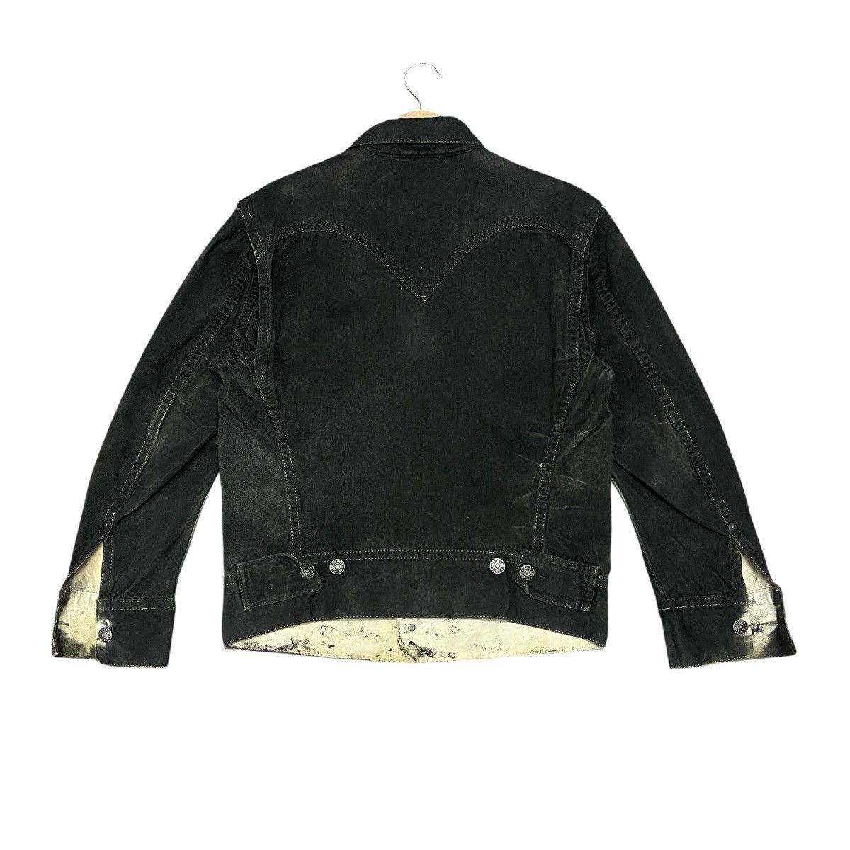 Levi's Vintage Y2k Levi’s Custom Split Bleach Denim Trucker Jacket Size US L / EU 52-54 / 3 - 12 Thumbnail