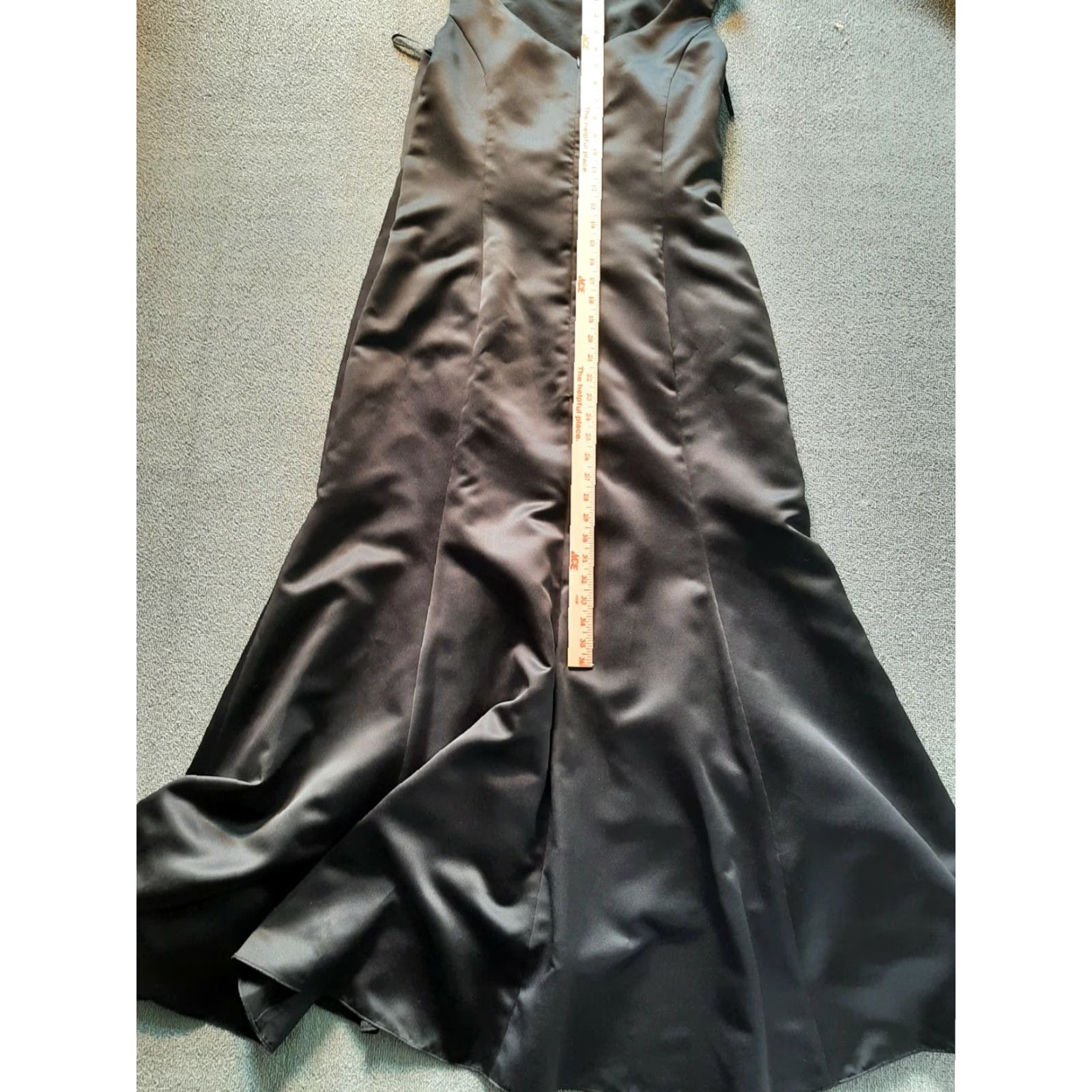 Vintage DaVinci Dress Black Formal Bridesmaid Long Full Length Sleeveless Lined Prom 54" long Polyester 54" Mens Womens Girls Boys Size ONE SIZE - 2 Thumbnail