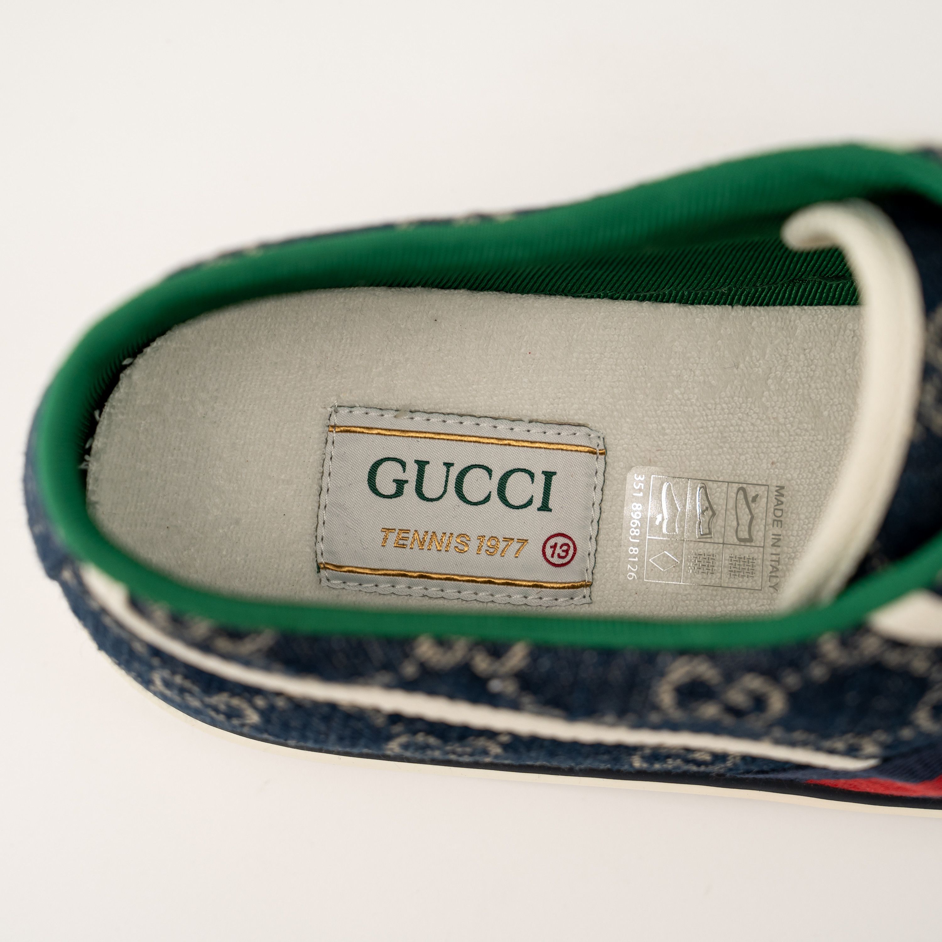 Gucci 13G 13.5 US Gucci Tennis Denim Sneakers GG print Blue Size US 13 / EU 46 - 10 Thumbnail