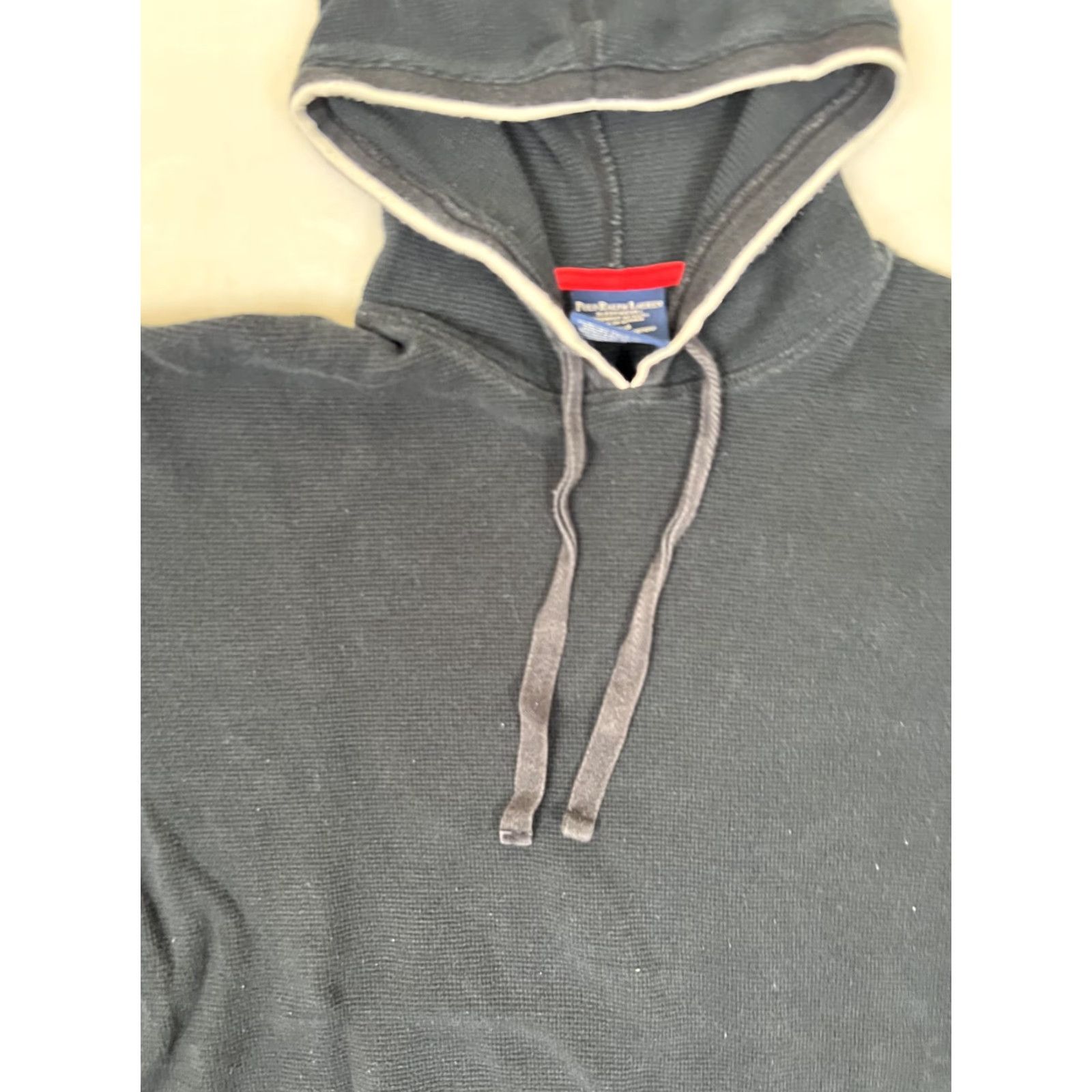Polo Ralph Lauren Polo Ralph Lauren Sleepwear Hoodie Mens Large Black Waffle Knit Pajama Top Size US L / EU 52-54 / 3 - 5 Thumbnail