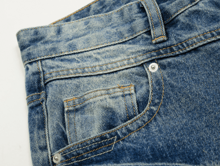 Japanese Brand × Jean American retro lightning pattern washed scimitar jeans y2k Size US 32 / EU 48 - 4 Thumbnail