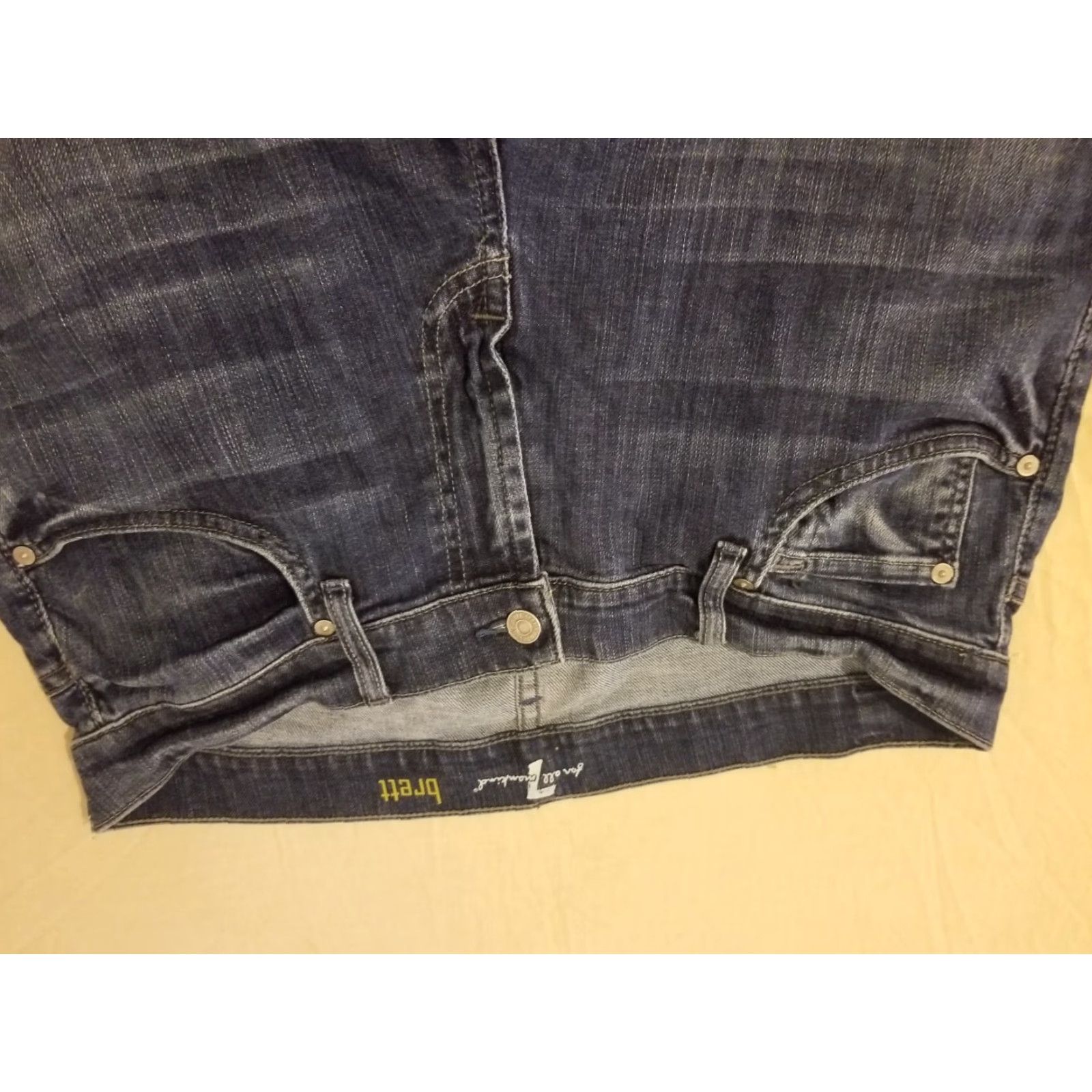 7 For All Mankind Mens Jeans 7 For All Mankind Blue Bootcut Denim 34x28 Stretch Regular 34 Inseam Men 28 Mens Size US 34 / EU 50 - 6 Thumbnail