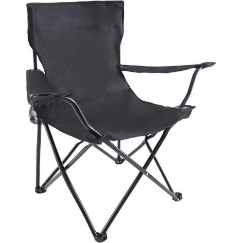 Designer × Homemade YSSOA Portable Folding Black Camping Chair, 1-Pack Size US L / EU 52-54 / 3 - 1 Thumbnail