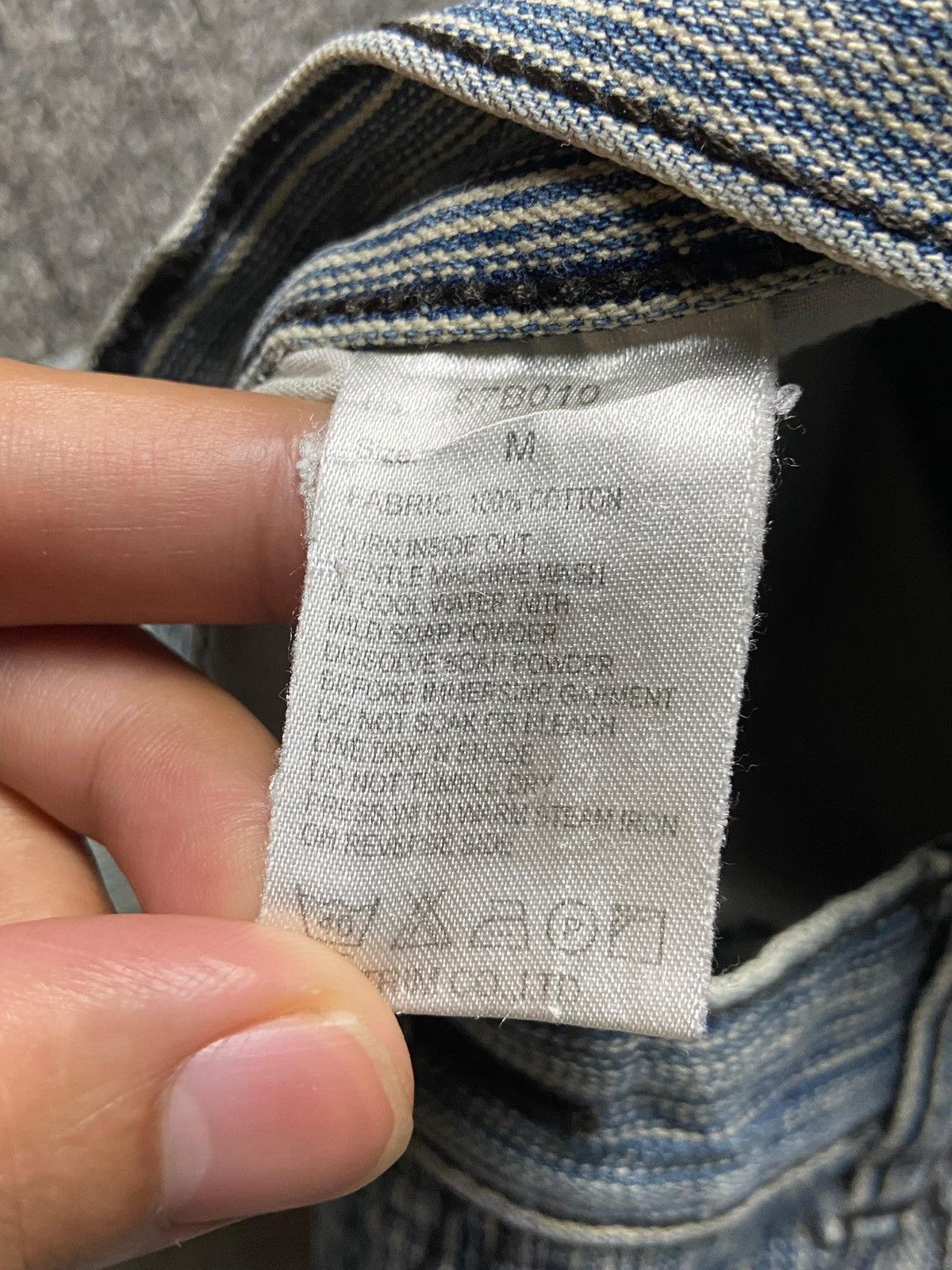 Japanese Brand Burning Violet Hickory Stripe Denim Jeans (162) Size US 31 - 4 Thumbnail