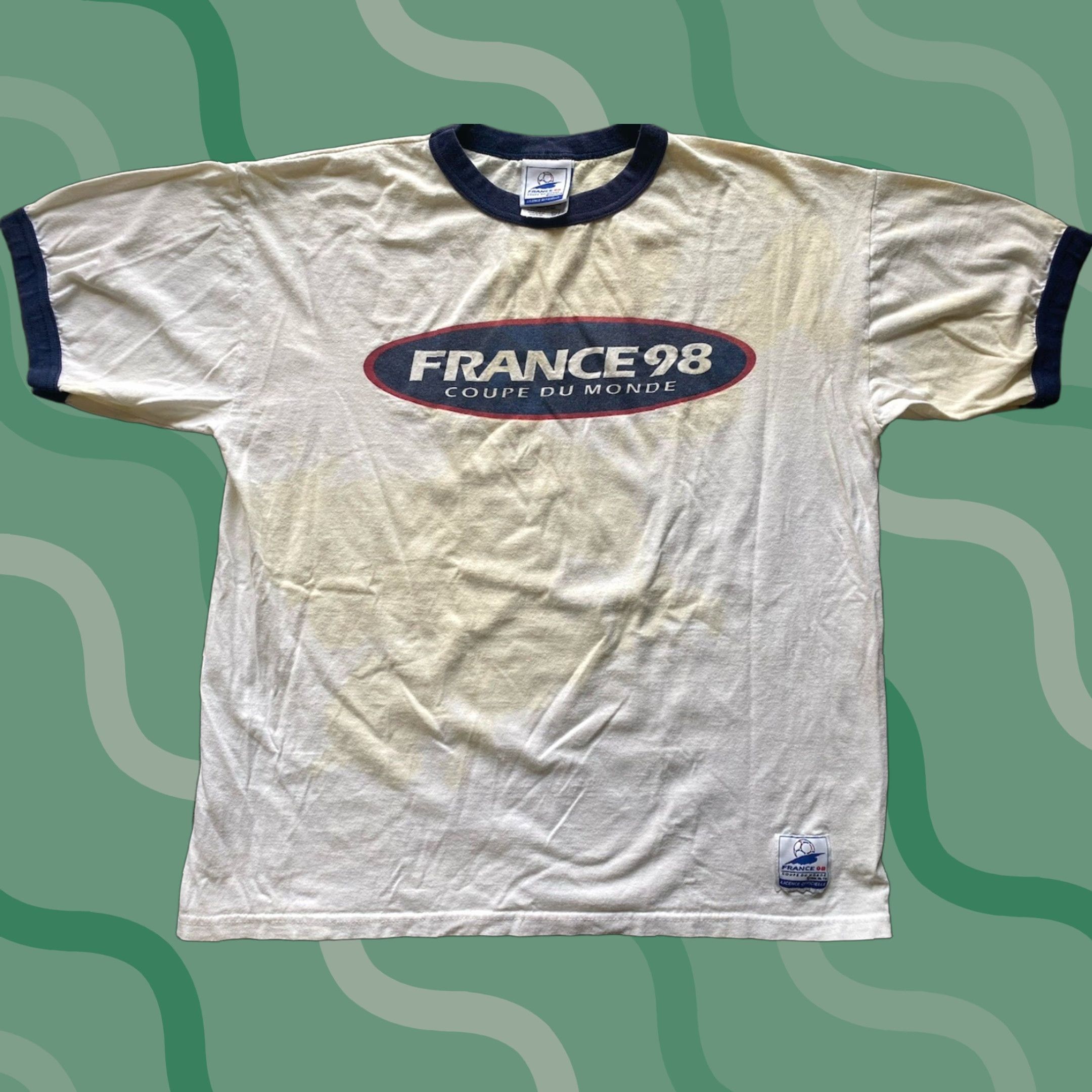 Adidas VINTAGE Adidas France 98 T Shirt Men’s L Coupe Du Monde Made In USA Shirt Mens L White 90s Sports Football Mens Size US L / EU 52-54 / 3 - 1 Thumbnail