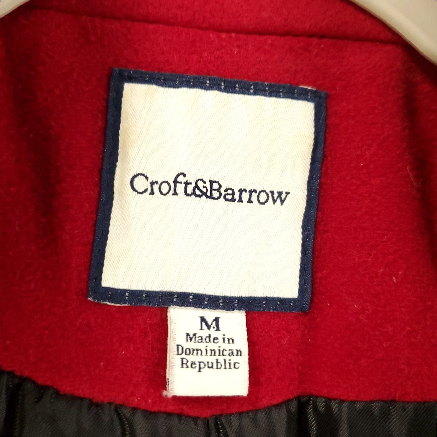 Croft & Barrow Croft & Barrow Jacket Pea Coat Womens M Red Wool Blend Button Up Long Sleeve Regular Fit Size M / US 6-8 / IT 42-44 - 3 Thumbnail