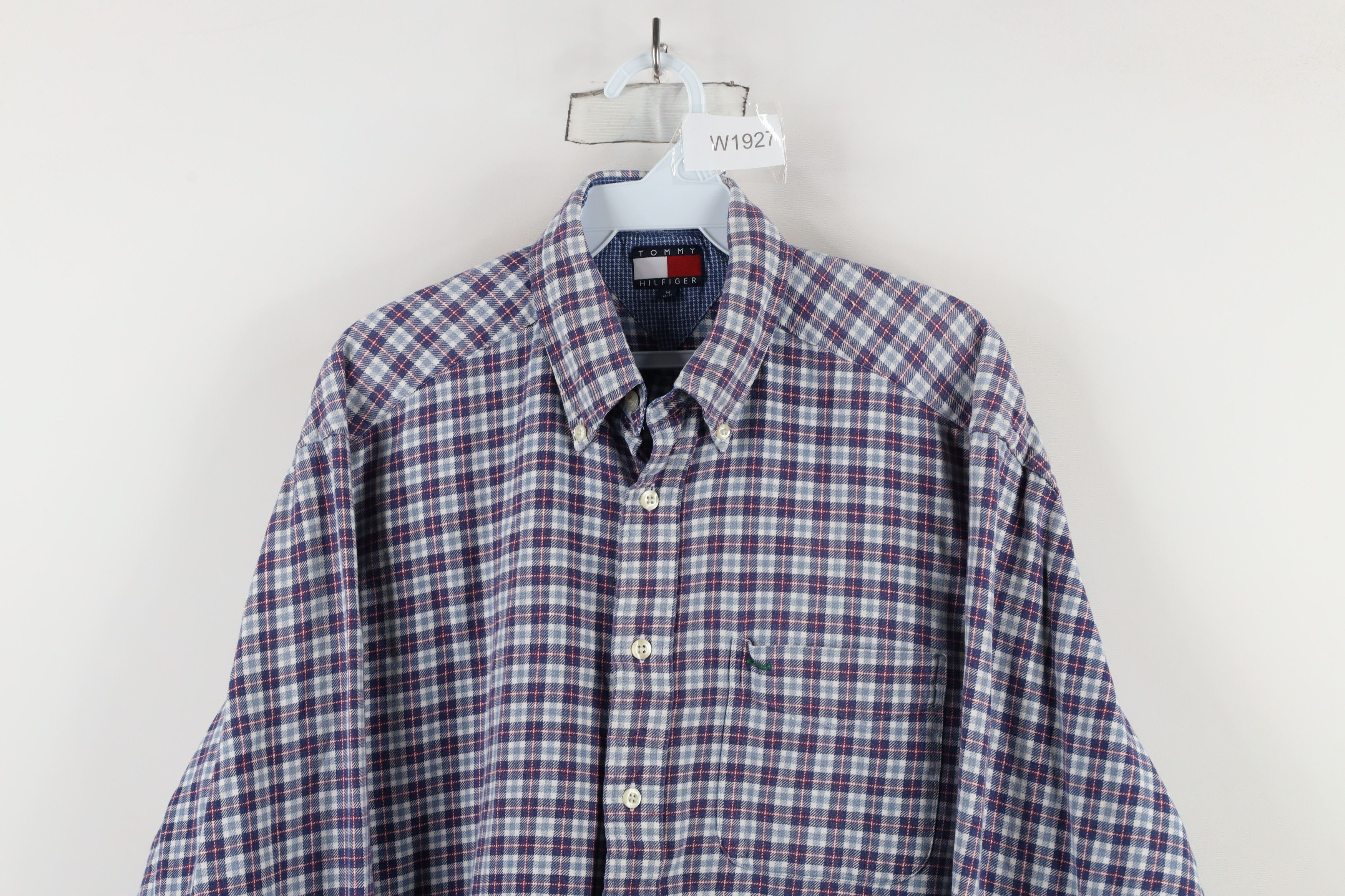 Tommy Hilfiger × Vintage Vintage 90s Tommy Hilfiger Collared Button Down Shirt Size US M / EU 48-50 / 2 - 2 Thumbnail