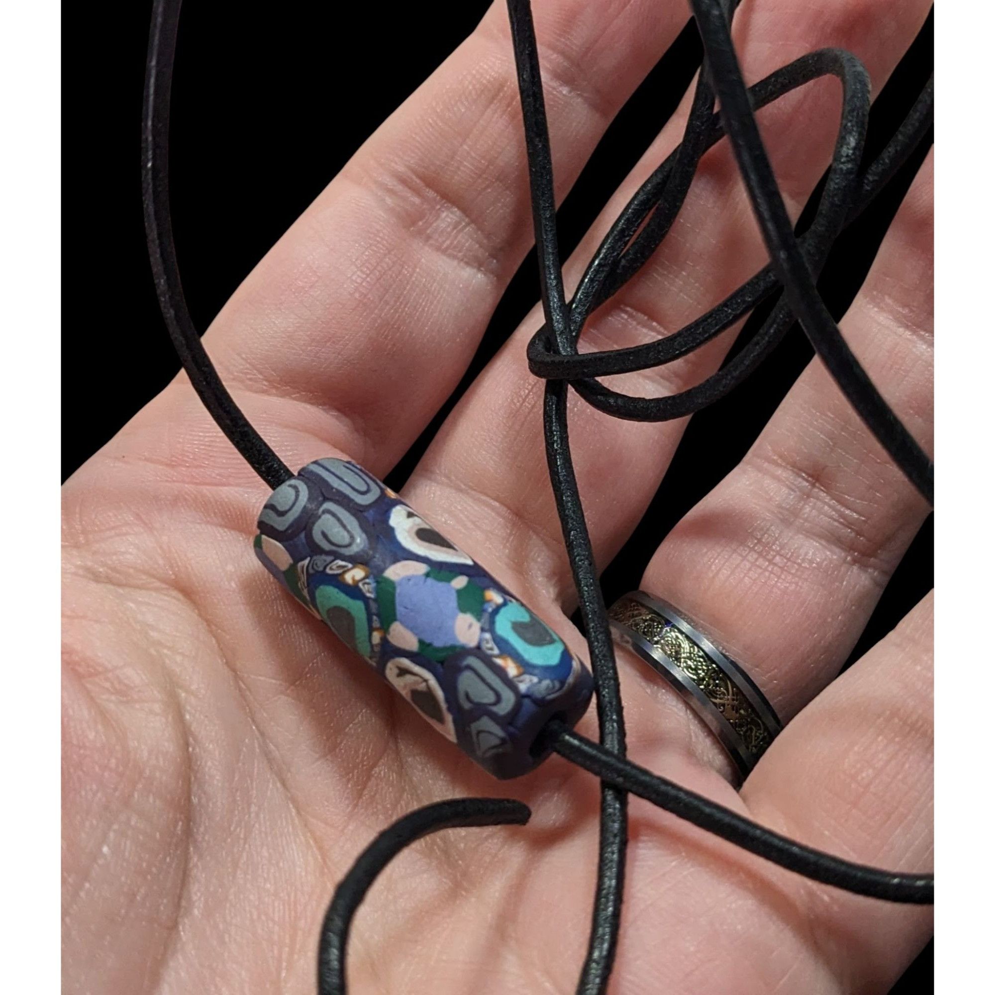 Other Handmade Polymer Clay Bead Tie On Pendant Necklace Size ONE SIZE - 3 Thumbnail