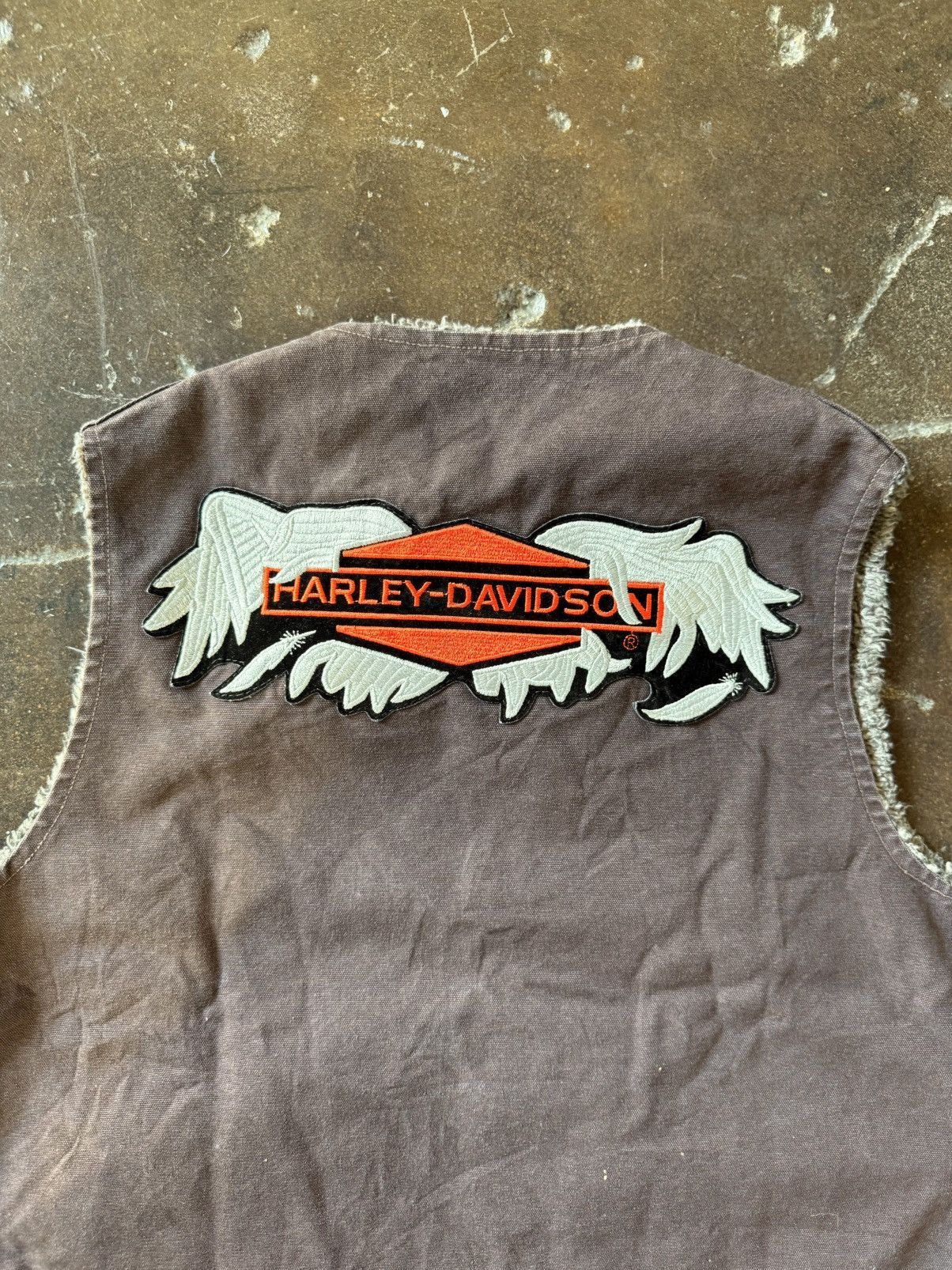 Vintage vintage 90s rare sherpa carhartt harley patchwork vest Size US XL / EU 56 / 4 - 5 Thumbnail