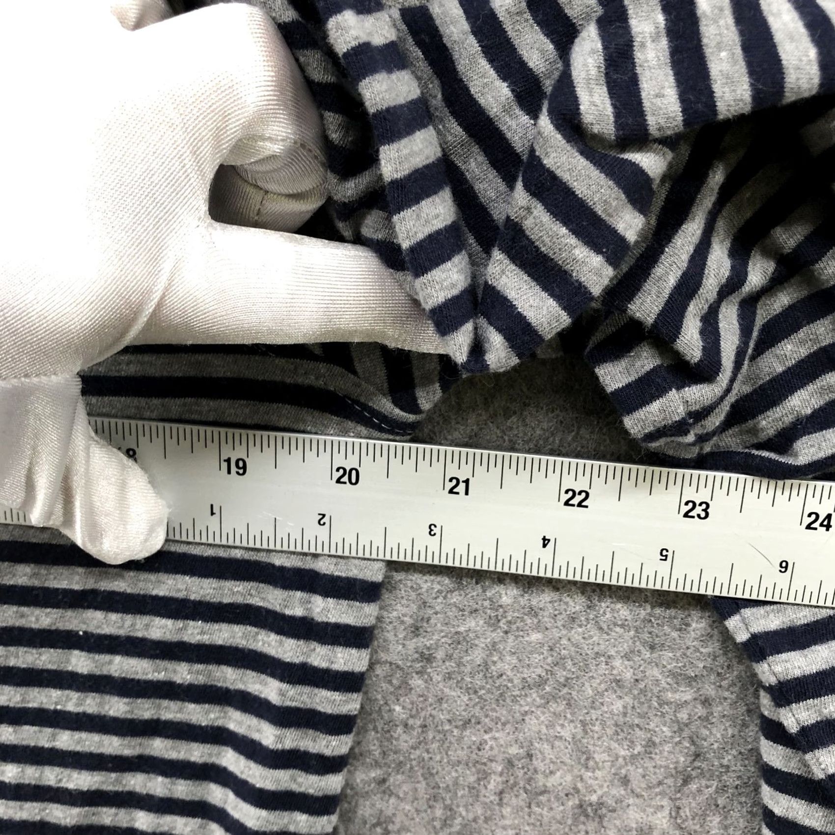 J.Crew J.CREW Washed Jersey Hoodie T Shirt Mens S Blue Gray Striped Lightweight Size US S / EU 44-46 / 1 - 8 Thumbnail