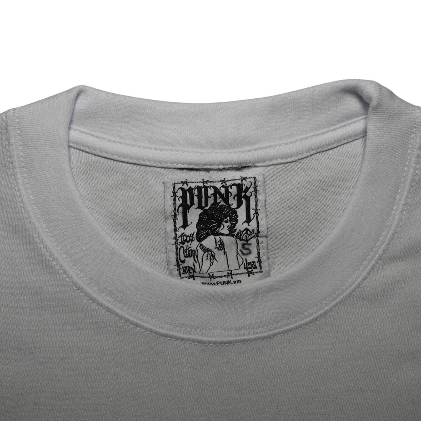 Other Punk El Jefe Razor Blade White 100% Cotton Short Sleeve sz S Size US S / EU 44-46 / 1 - 4 Thumbnail