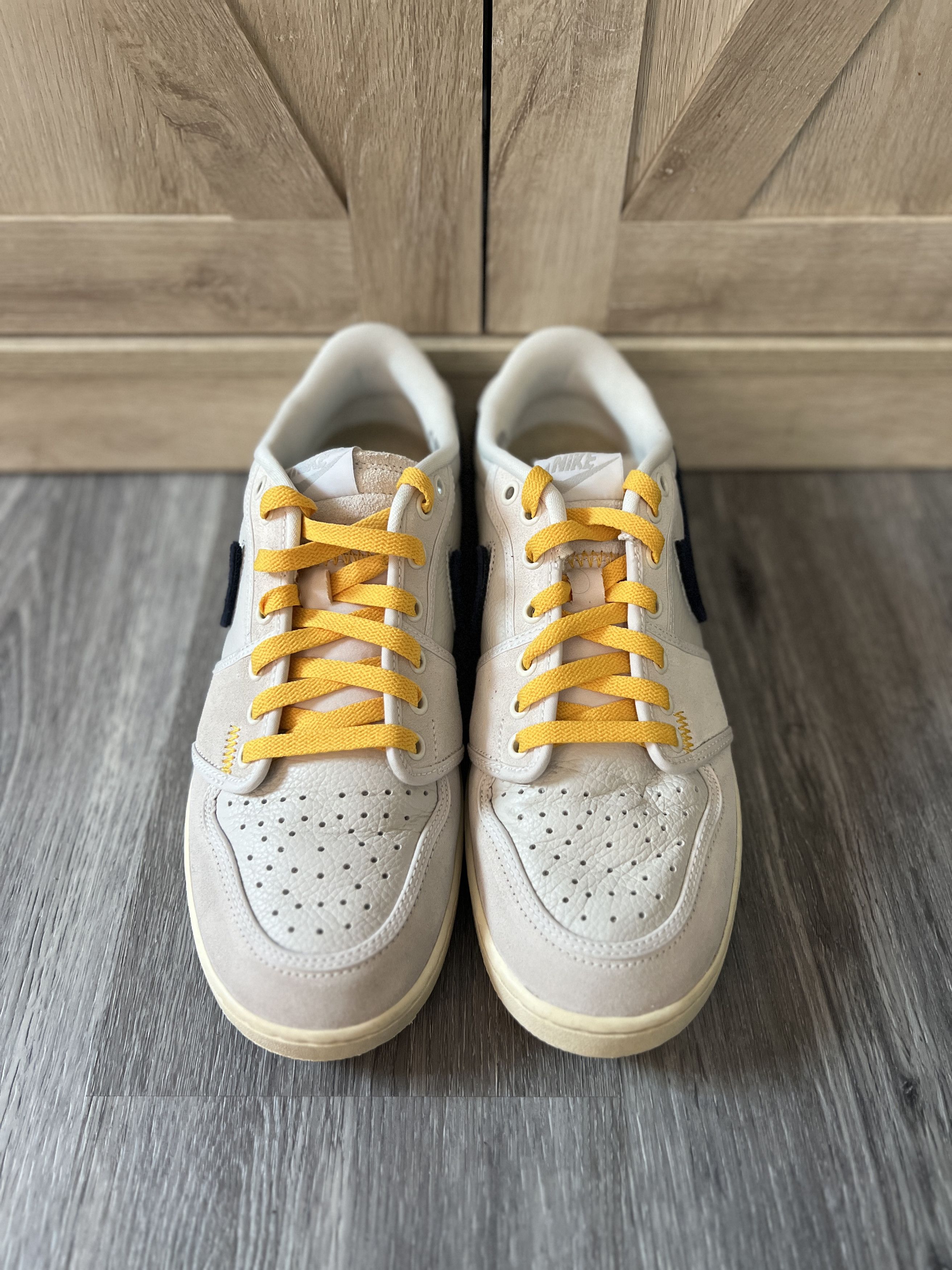 Nike Jordan 1 Retro AJKO Low SP Union Sail Leather Size US 10 / EU 43 - 3 Thumbnail