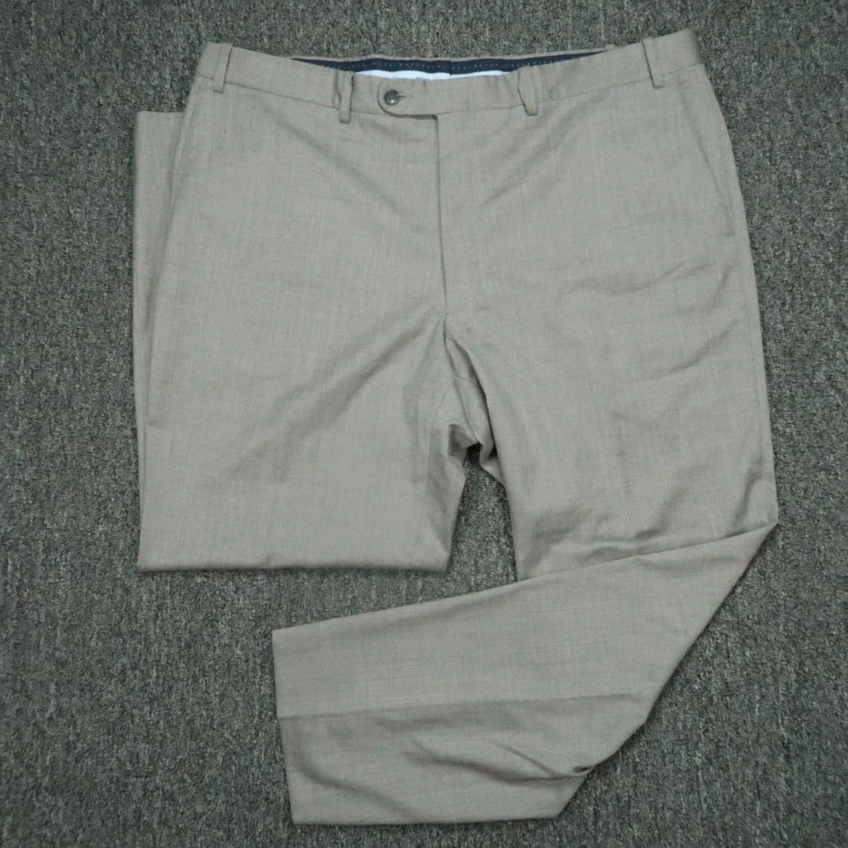 Peter Millar Peter Millar Pants Men 42x31 Gray Wool Chino Trousers Flat Front Straight Business Casual Size US 42 / EU 58 - 2 Thumbnail