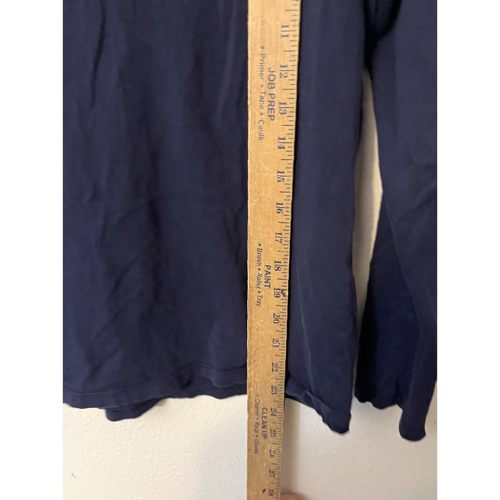 Gap Womens Gap T-Shirt Shirt V-Neck Long Sleeve Navy Blue Small Solid Cotton Blend Regular Size S / US 4 / IT 40 - 4 Thumbnail