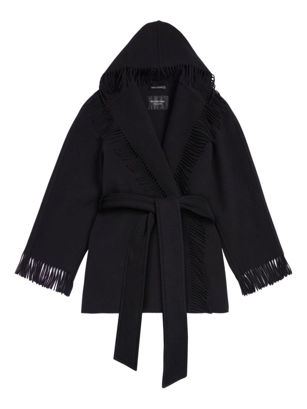 Balenciaga o1bcso1str1225 Fringe Jacket in Black Size XS / US 0-2 / IT 36-38 - 1 Thumbnail