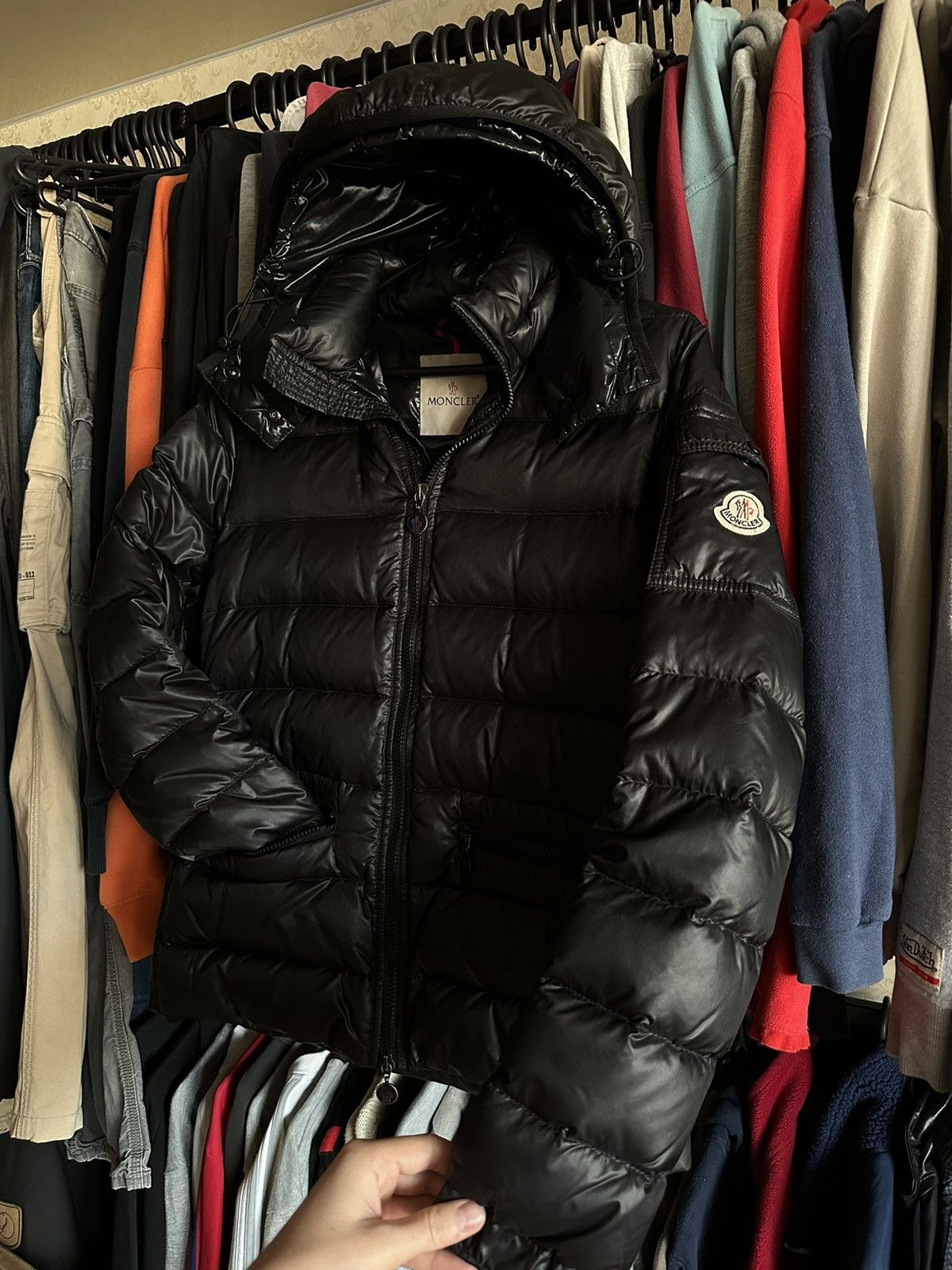 Moncler × Vintage Moncler jacket Black Luxury Size S / US 4 / IT 40 - 2 Thumbnail