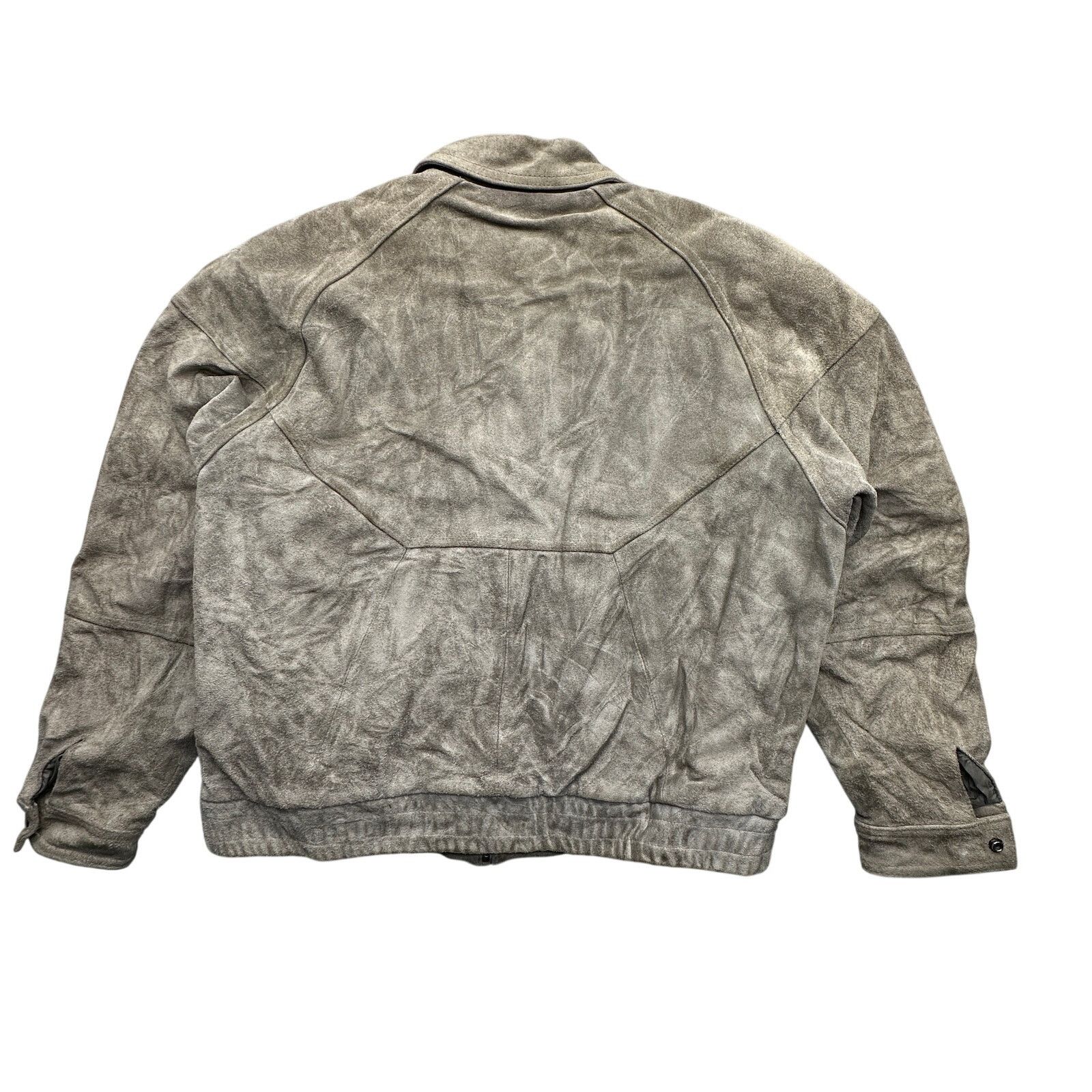 Other VTG Bermans Suede Leather Bomber Jacket Men Large Gray Lined Size US L / EU 52-54 / 3 - 2 Thumbnail