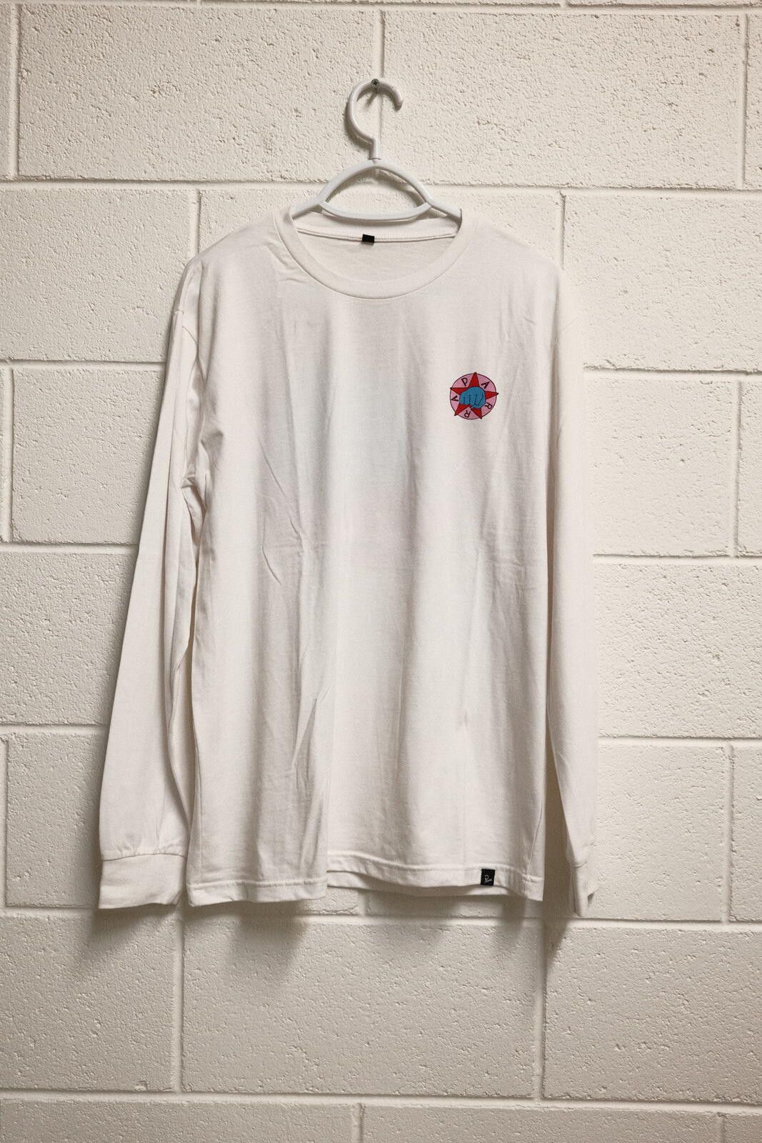 Unknown London White Long Sleeve Graphic Tee with Colorful Star and Fist Size US L / EU 52-54 / 3 - 1 Thumbnail