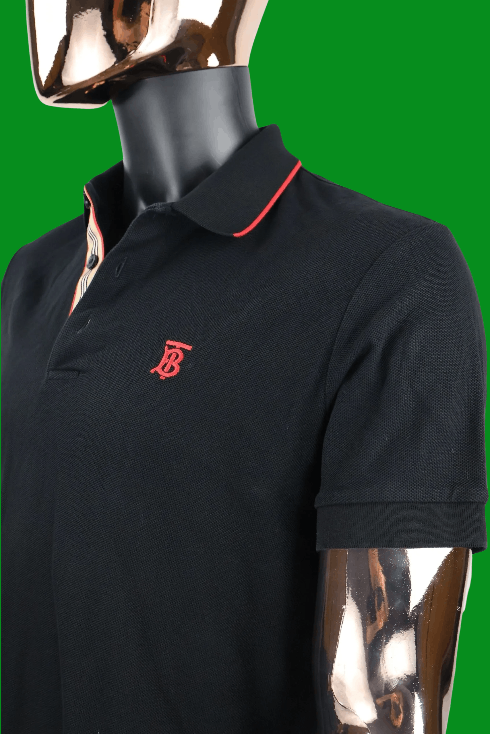 Burberry Pre-Owned Burberry TB Monogram Collar Polo Shirt SS22 Size US M / EU 48-50 / 2 - 5 Thumbnail