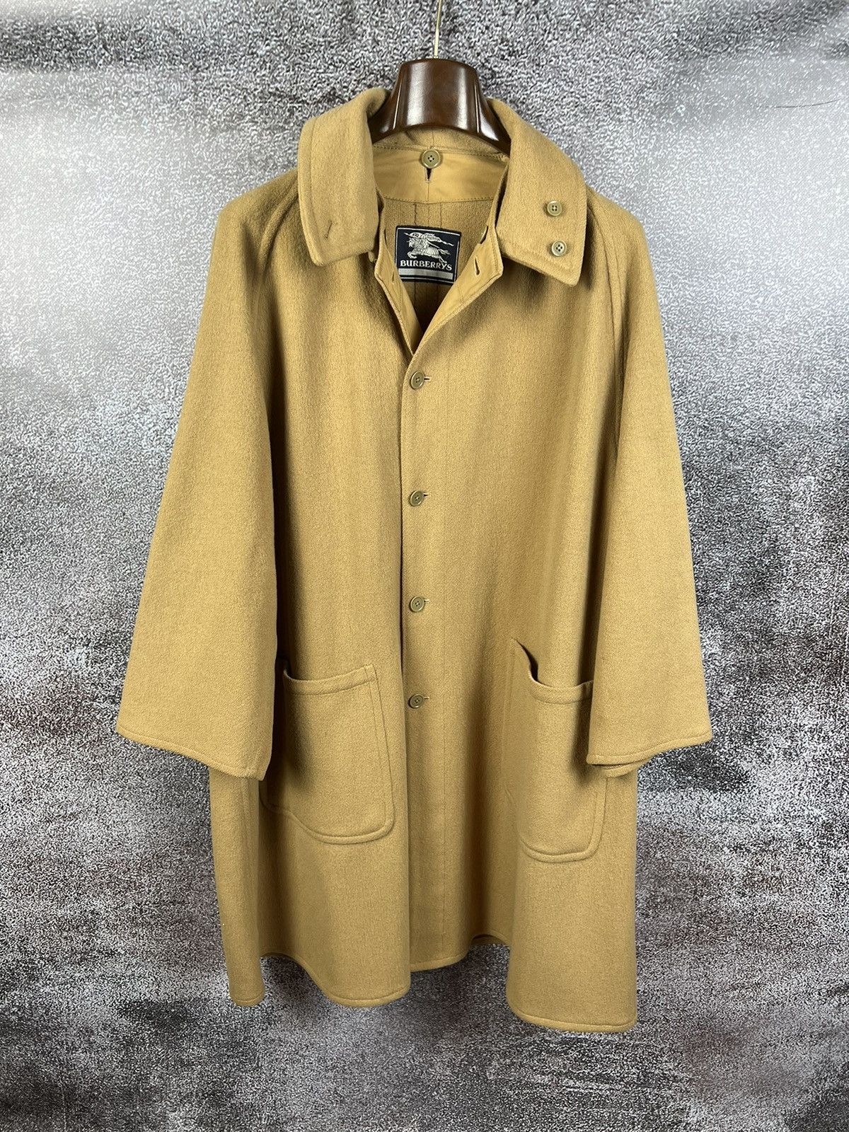 image of 30/40S Burberry Wool Vintage Usaf Military Camel Coat, Men's (Size 2XL)