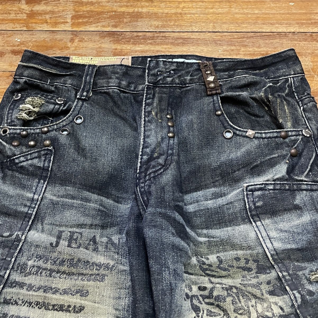 If Six Was Nine Very Rare Vintage Brand TSL Ripped Tactical Jeans 1990s Size US 32 / EU 48 - 3 Thumbnail