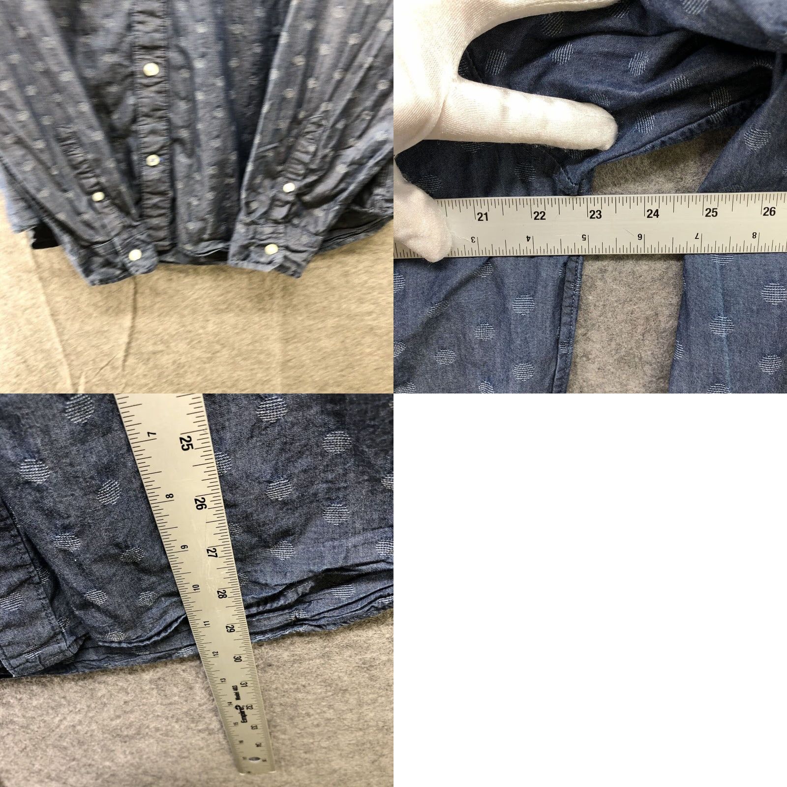 Gap Gap Mens Shirt L Button-Down Jacquard Dot Cotton Blue Long Sleeve Vintage-Inspired? (But we must output only title, no extra text) Size US L / EU 52-54 / 3 - 8 Thumbnail