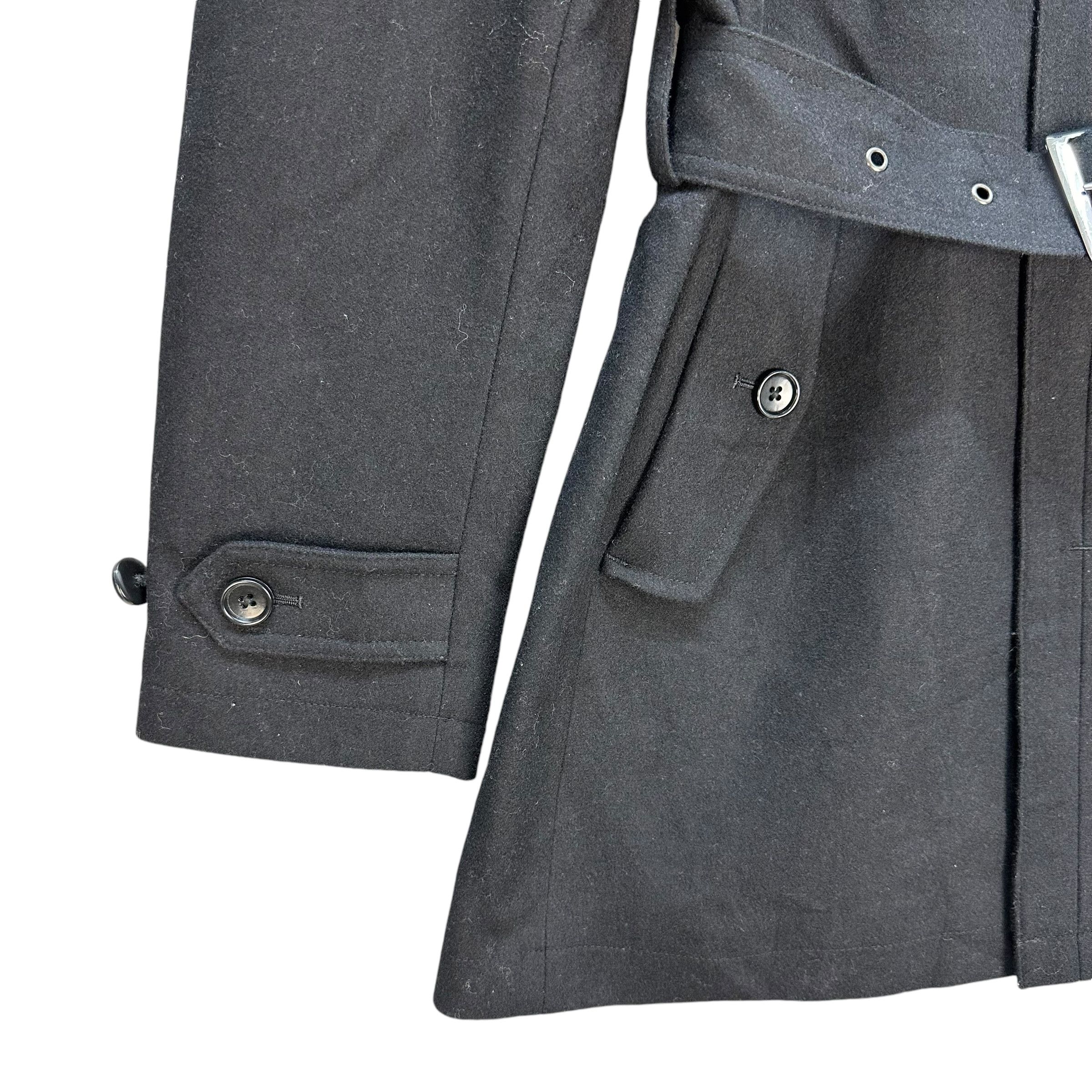semanticdesign SEMANTIC DESIGN Black Wool Belted Jacket #A53-1223 Size M / US 6-8 / IT 42-44 - 4 Thumbnail