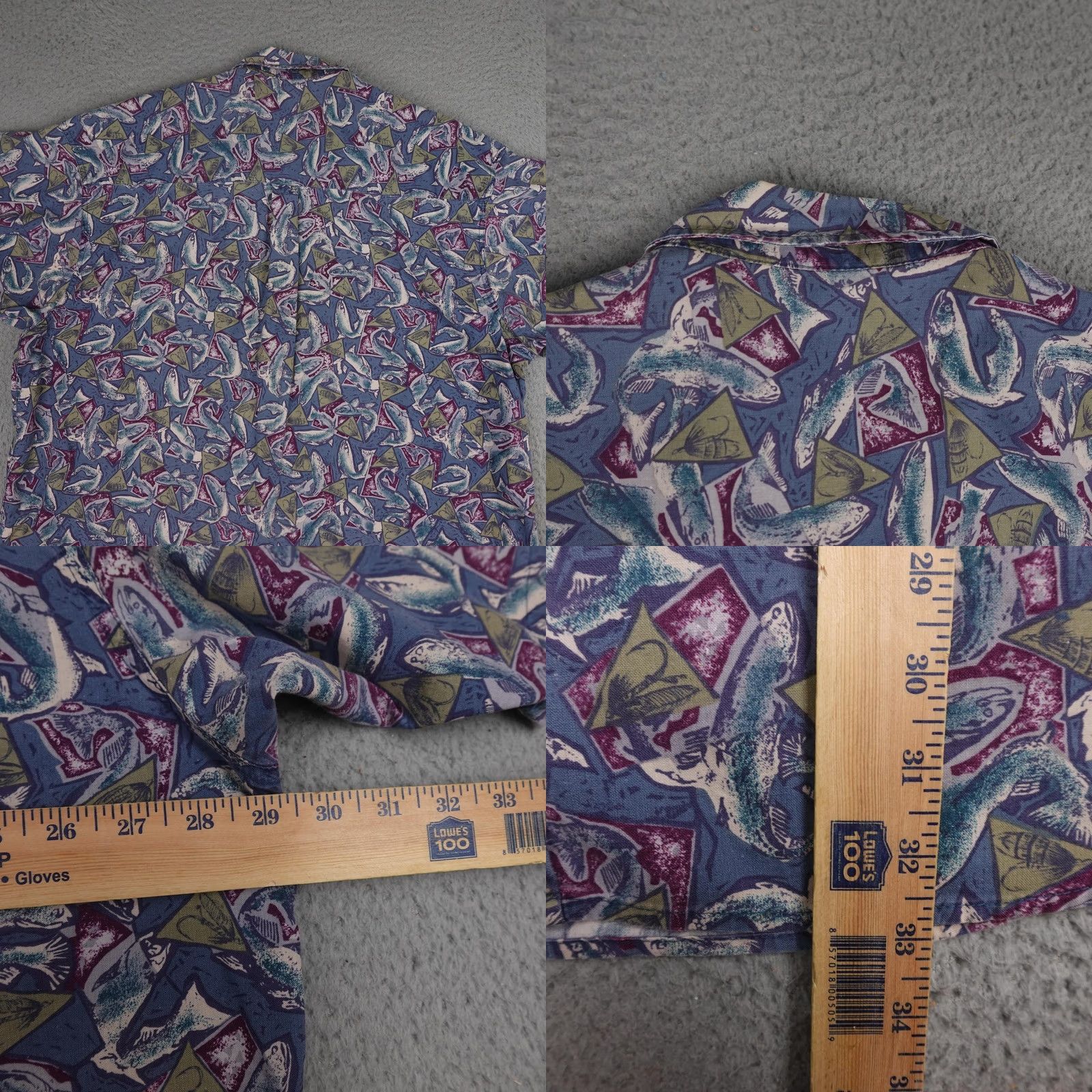 Vintage VINTAGE Columbia Shirt Mens L Blue Fish Print Short Sleeve Button Up 90s AOP Size US L / EU 52-54 / 3 - 8 Thumbnail