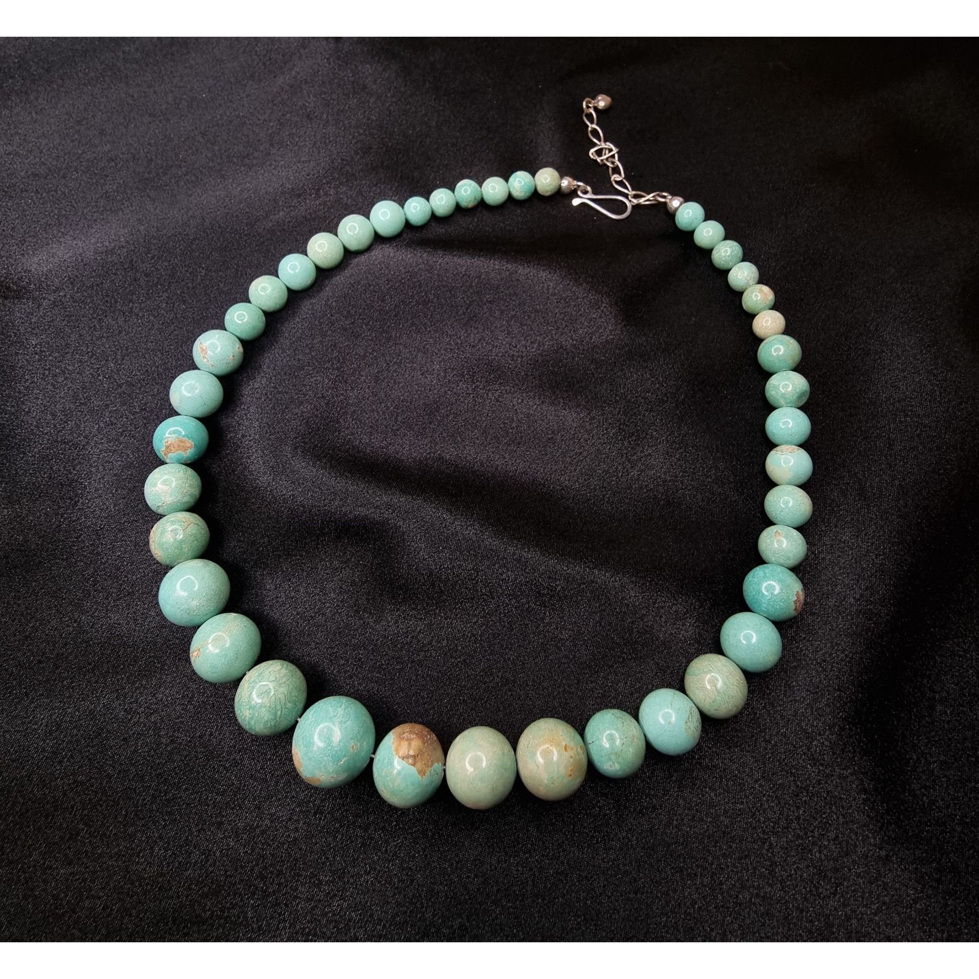 Vintage Jay King Sterling Silver 925 Turquoise Beaded Necklace With Size ONE SIZE - 1 Thumbnail