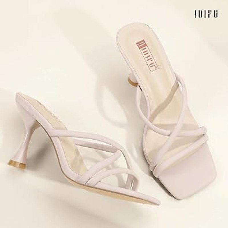 Other Idifu Women's Size 9 Pinkish Tan Open Toe Strappy Heels Size US 9 / IT 39 - 2 Thumbnail
