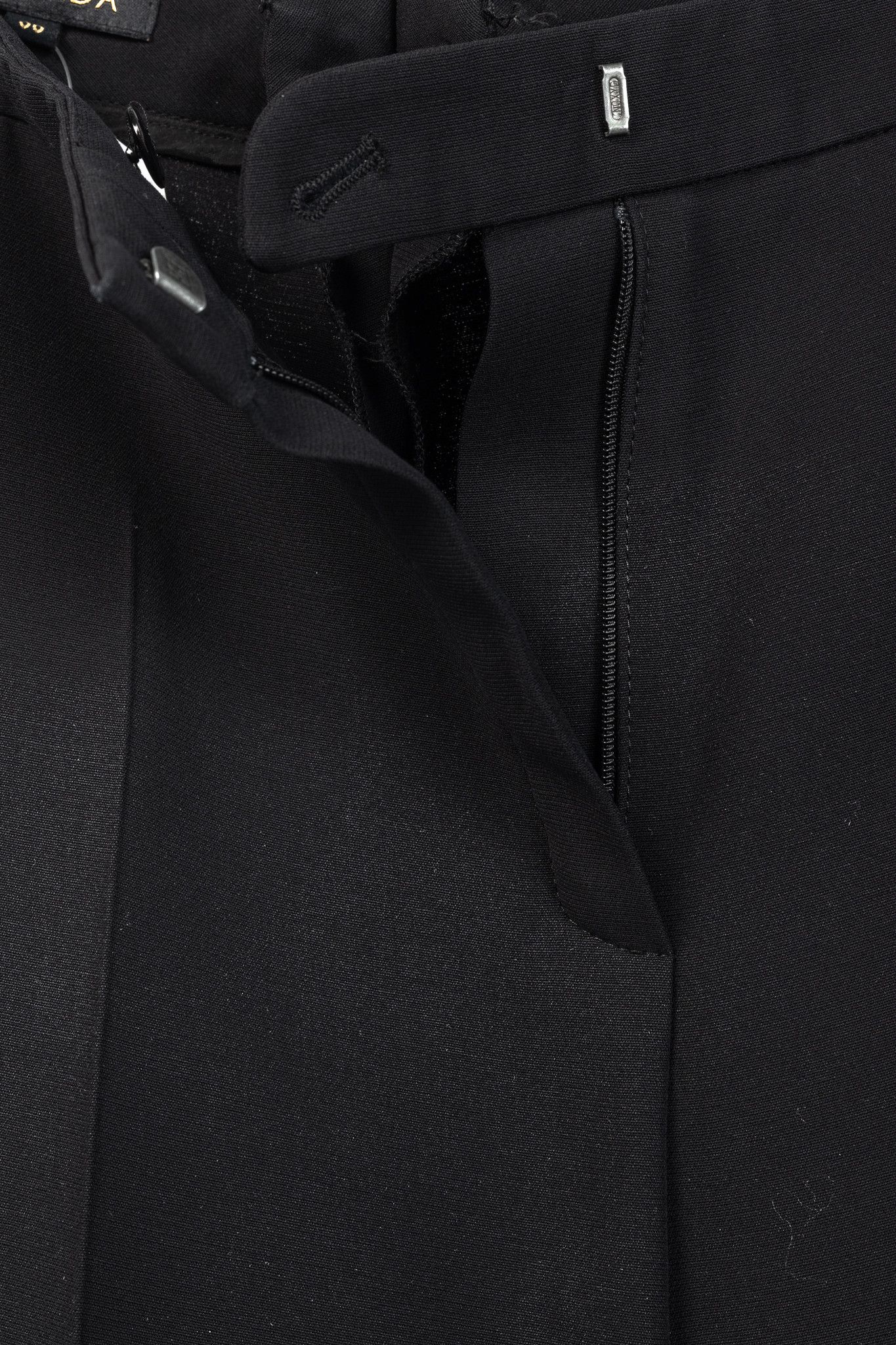 Escada Escada Tamineh Black Silk & Wool Crepe Straight-Leg Trousers Size 32" / US 10 / IT 46 - 6 Thumbnail
