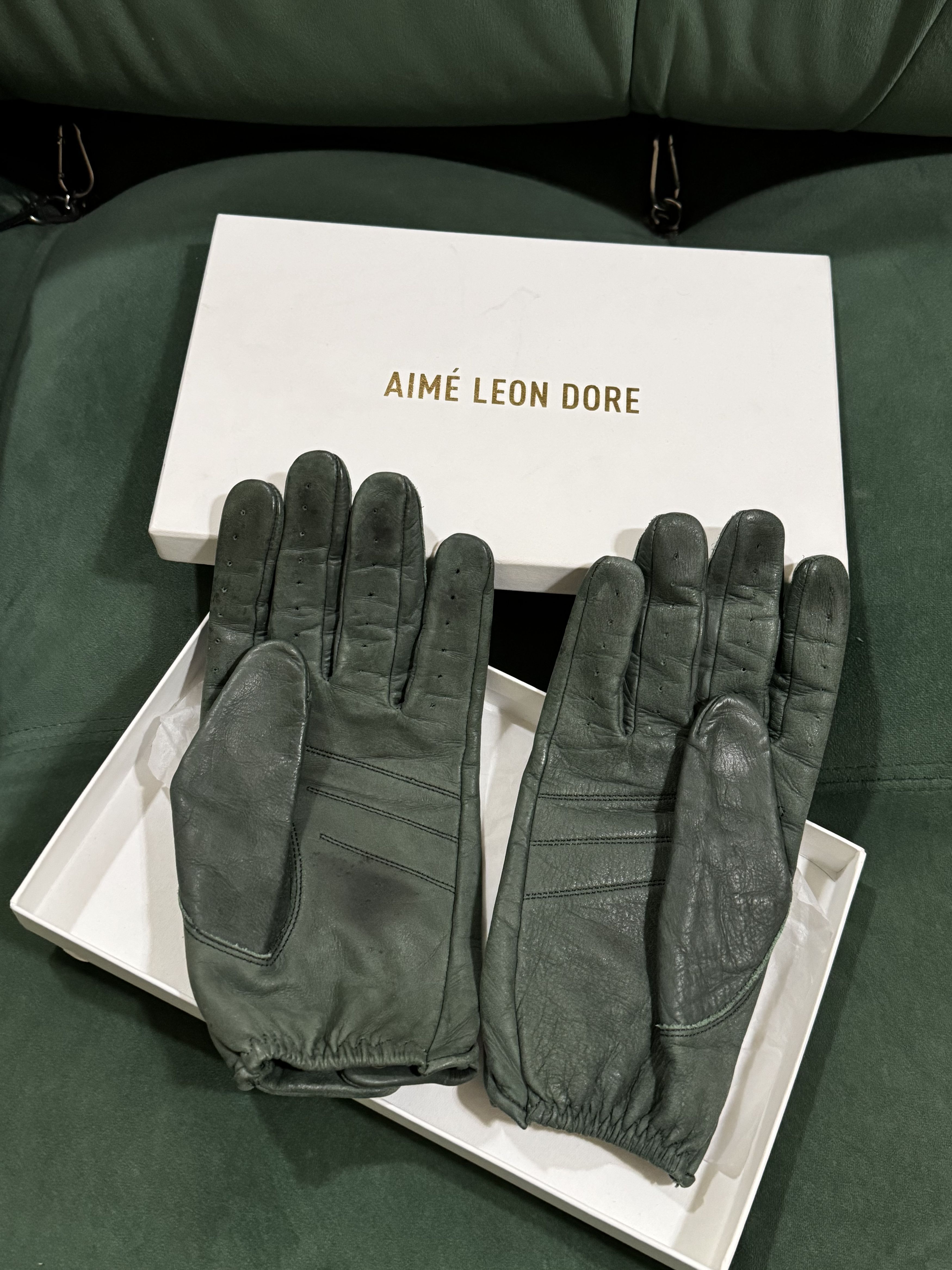 Aime Leon Dore Aime Leon Dore Driving Gloves Botanical Green Size ONE SIZE - 2 Thumbnail