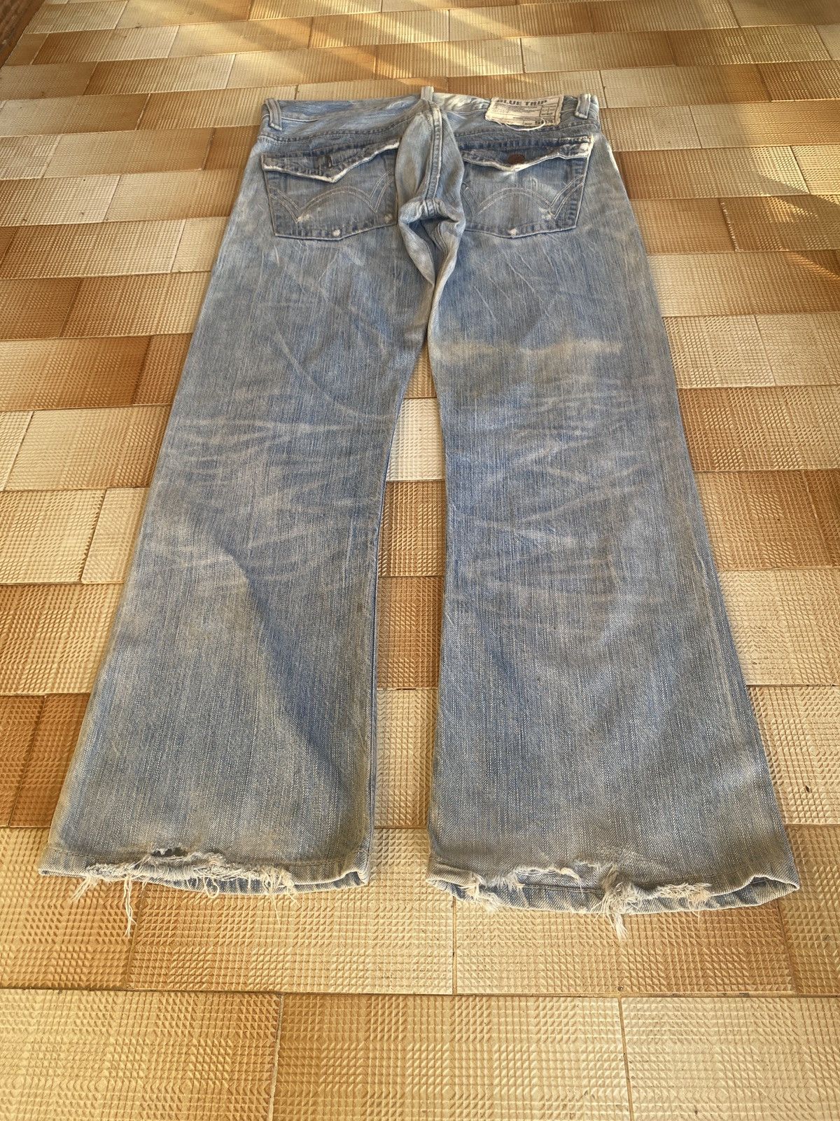 Edwin × PPFM Vintage edwin 503 blue trip straight cut denim Size US 30 / EU 46 - 4 Thumbnail