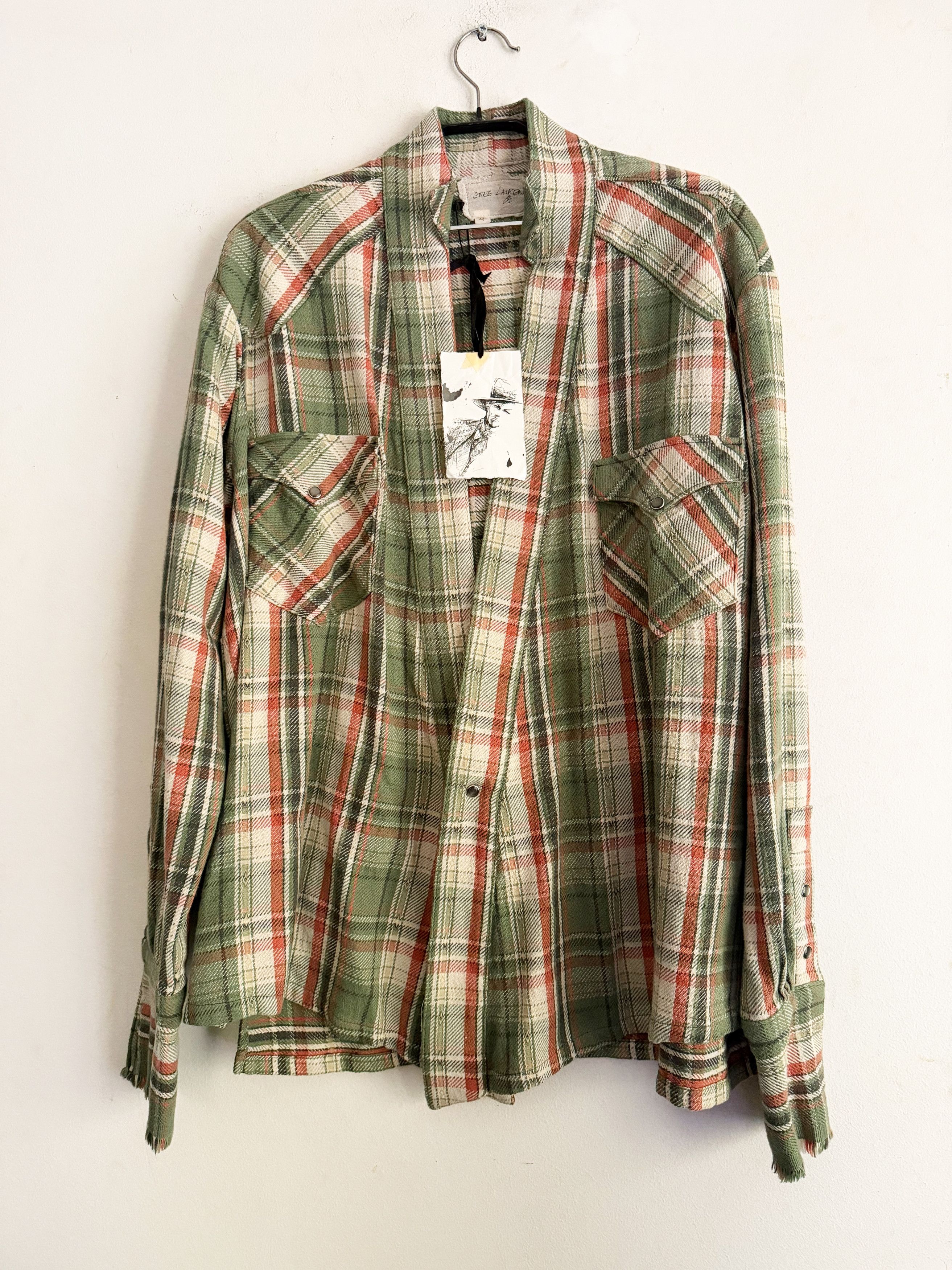 Greg Lauren Plaid Western Studio Overshirt Size US XL / EU 56 / 4 - 2 Thumbnail