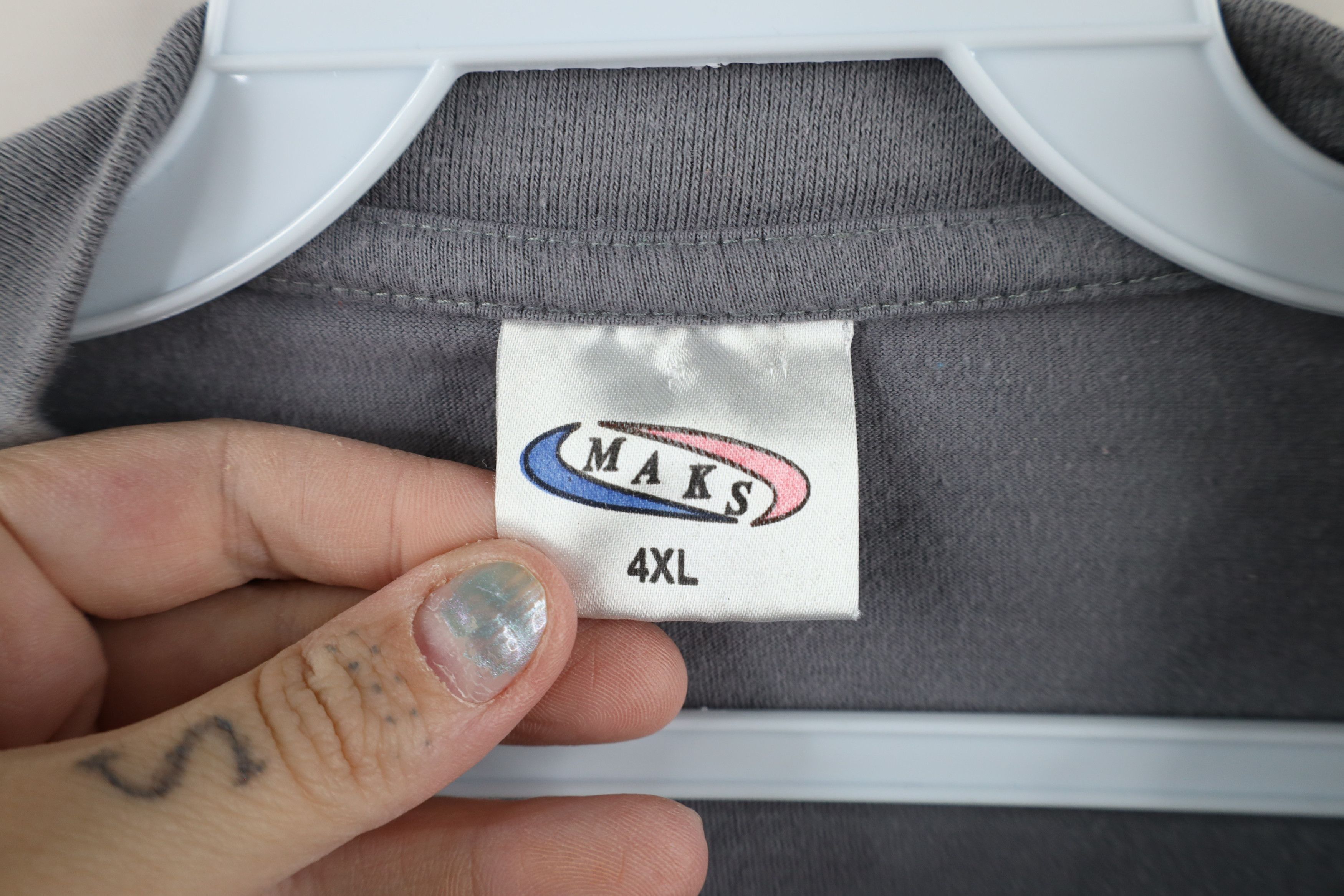 Vintage Vintage 90s Streetwear Long Sleeve T-Shirt Gray Cotton Size US XXL / EU 58 / 5 - 4 Thumbnail