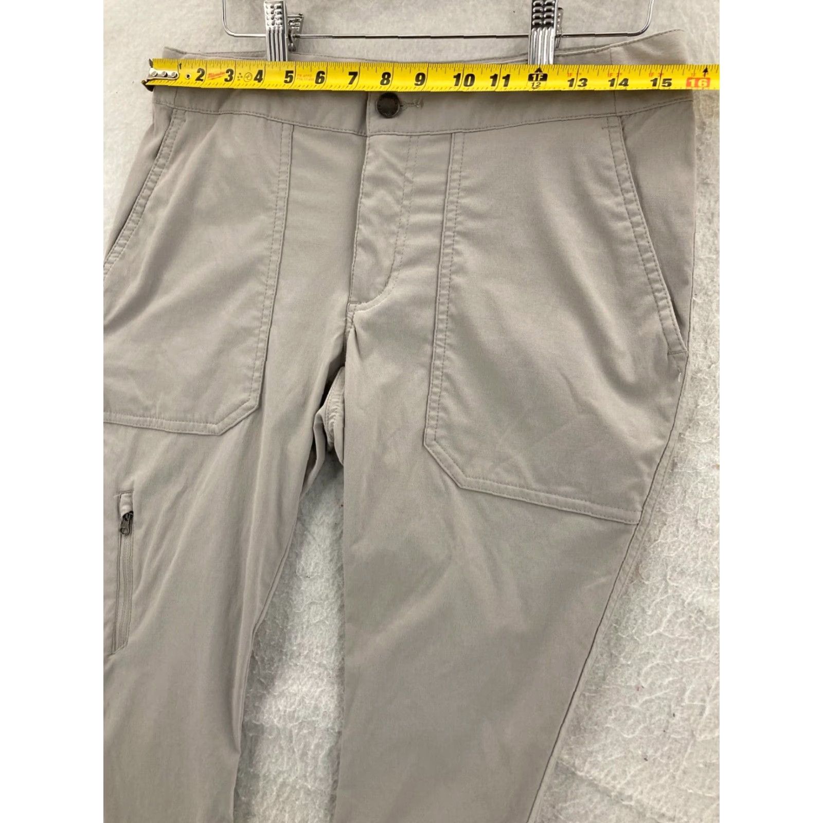Vintage Columbia Pants Capri 4 Khaki Lightweight Hiking Toggle Leg Curvy Womens Size 27" / US 4 / IT 40 - 2 Thumbnail