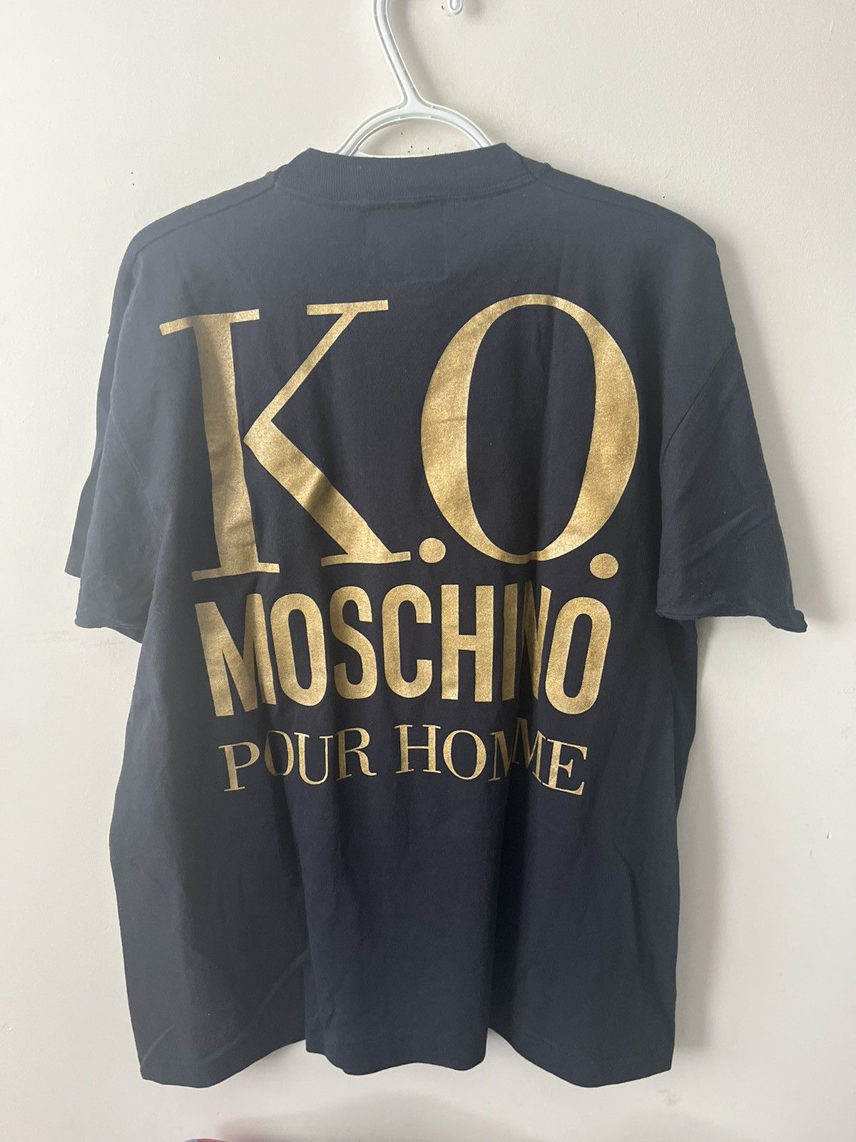 Moschino × Vintage 80s OK Moschino Pour Homme Promo T-shirt Size US L / EU 52-54 / 3 - 2 Thumbnail