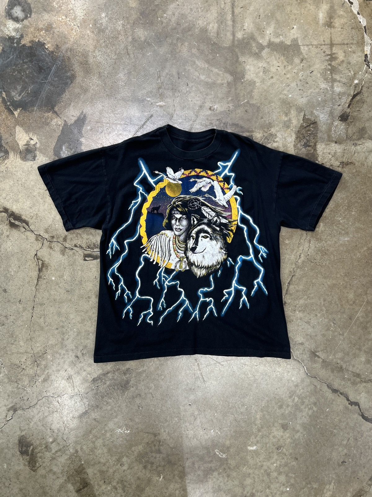 Harley Davidson Vintage American Thunder Native Women Wolf Nature Tee XL Size US XL / EU 56 / 4 - 2 Thumbnail