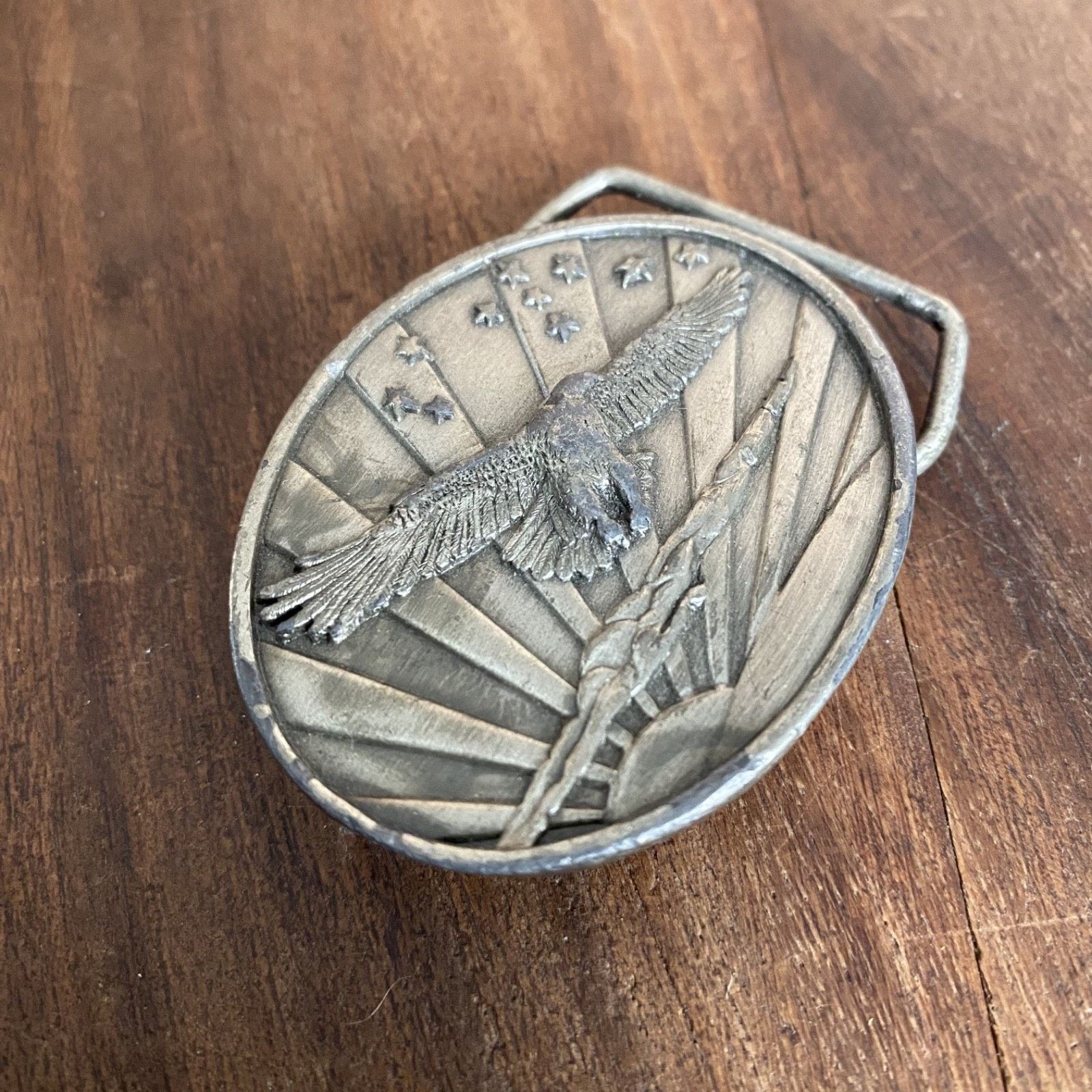 Other Eagle Flying Sky Belt Buckle Bergamot Brass Works USA 84 Vtg Size ONE SIZE - 2 Thumbnail