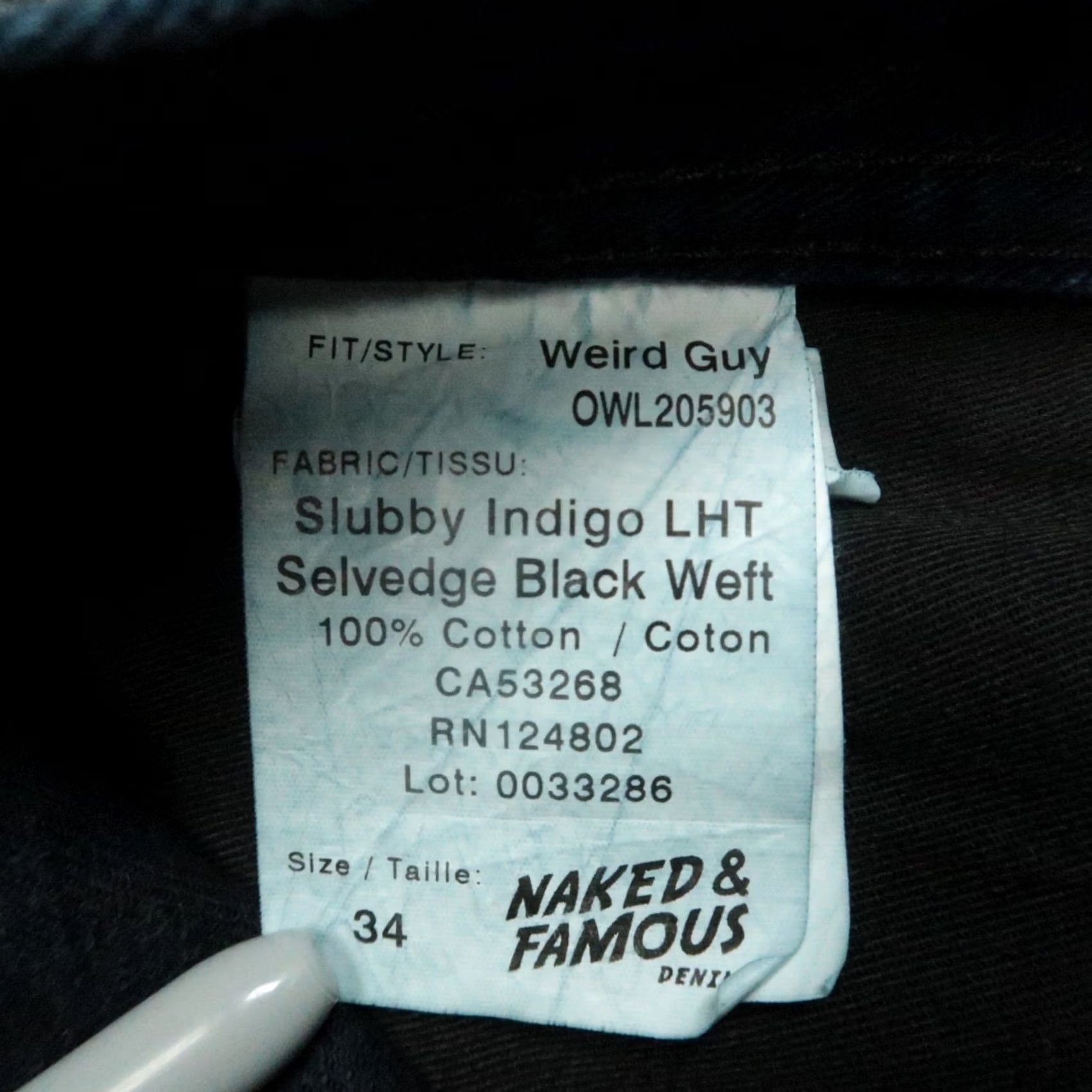 Vintage Naked & Famous Denim Shorts Mens 34 Blue Weird Guy Slubby Indigo Cut Off Denim Jorts Size US 34 / EU 50 - 6 Thumbnail